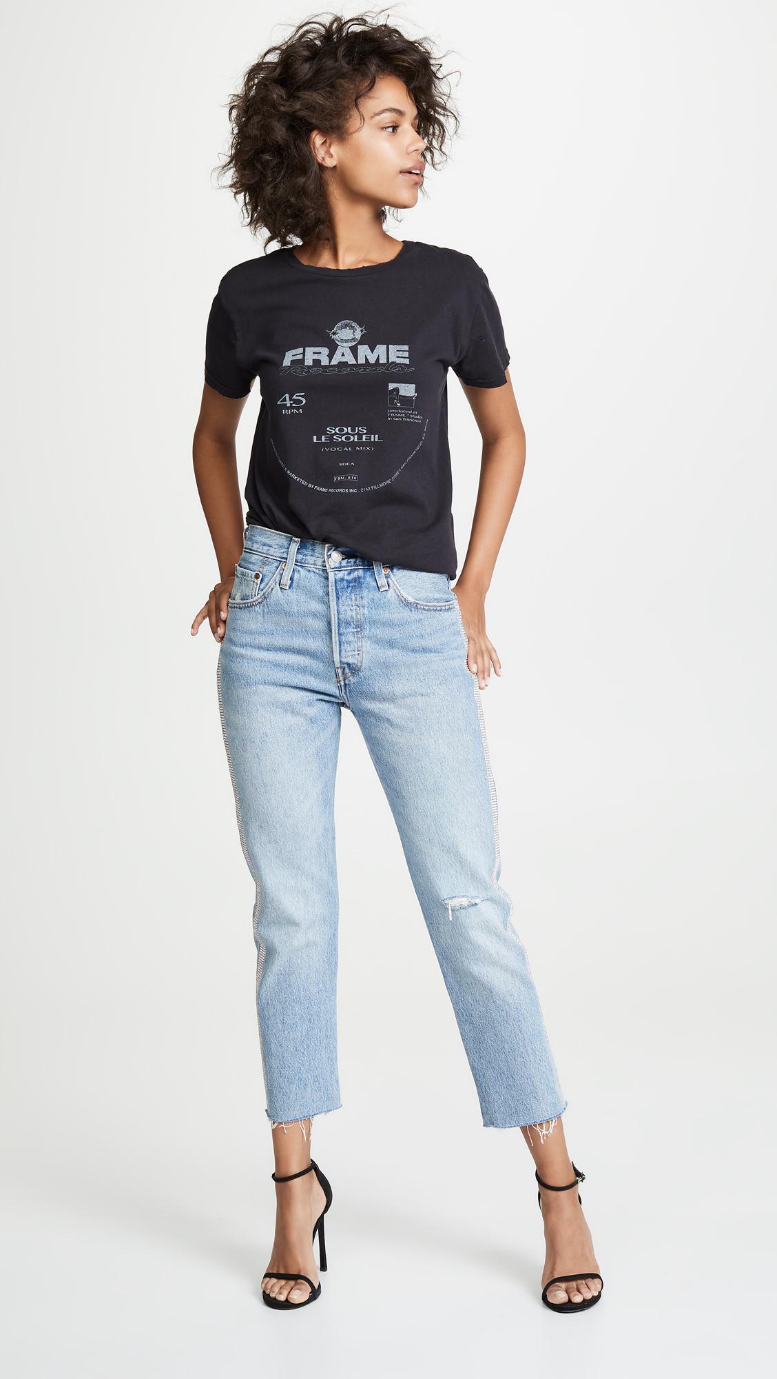 Levi's Denim 501 Crop Jeans in Blue - Lyst