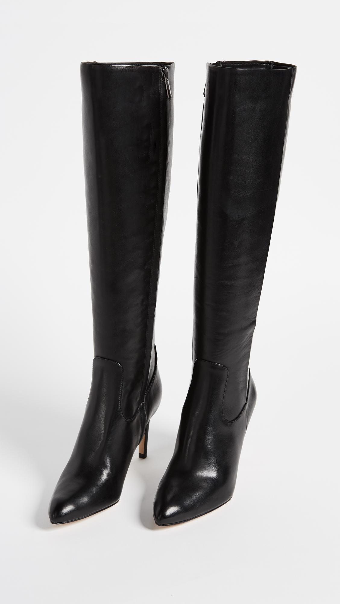Sam Edelman Leather Olencia Tall Boots in Black - Lyst