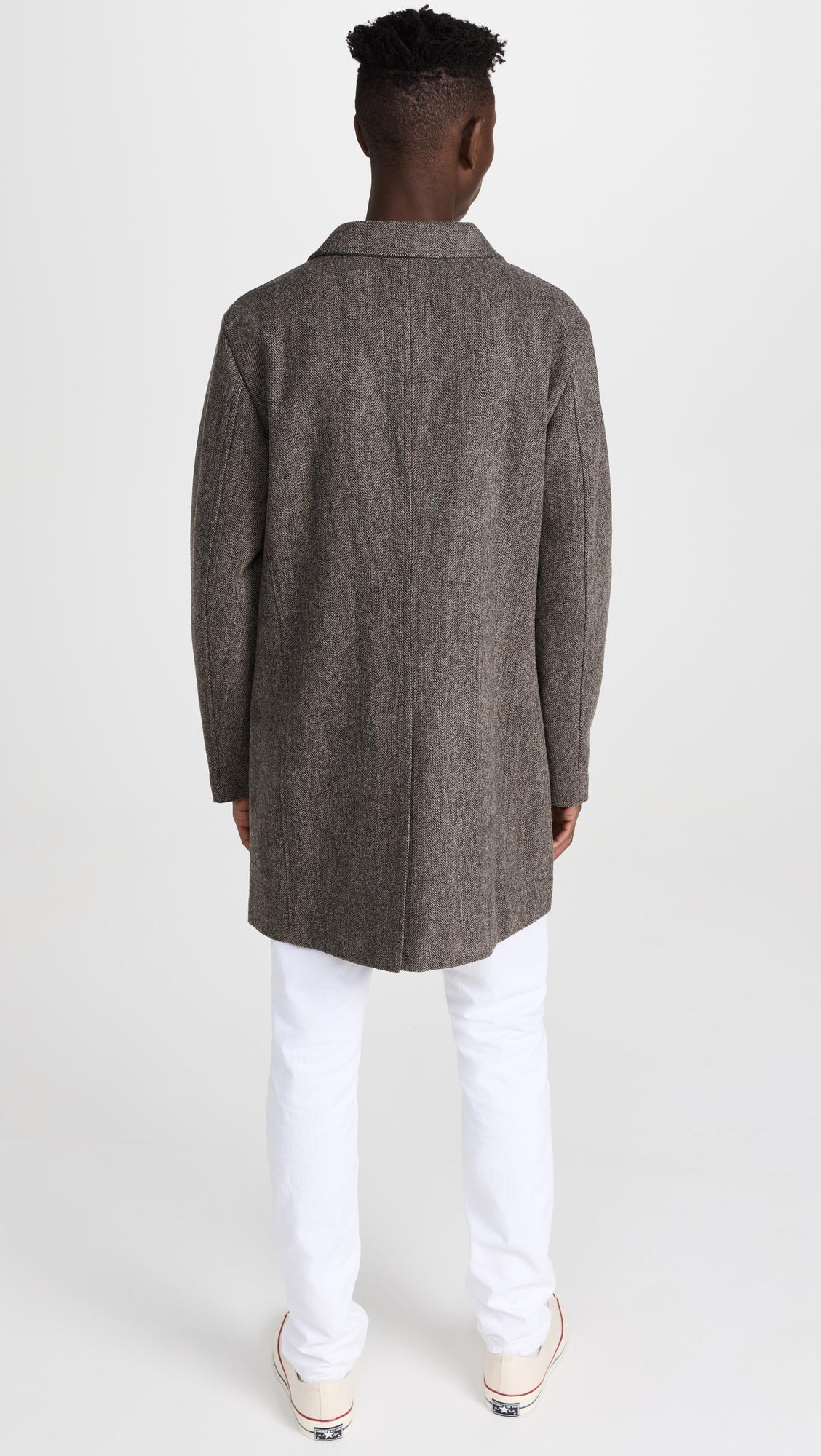 Barbour wool coat mens Black 2025