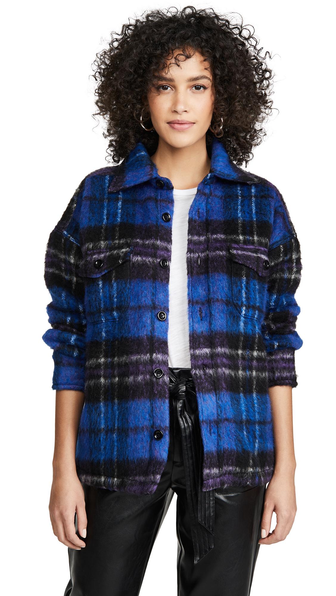 Anine Bing Samone Plaid Jacket in 