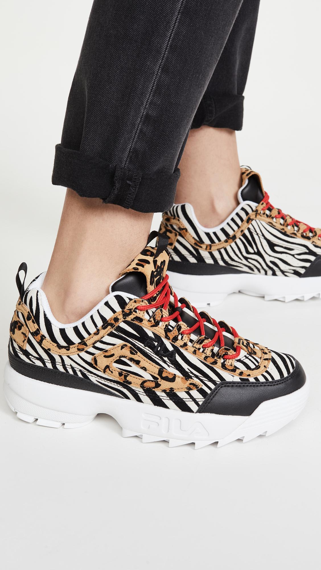leopard print fila trainers