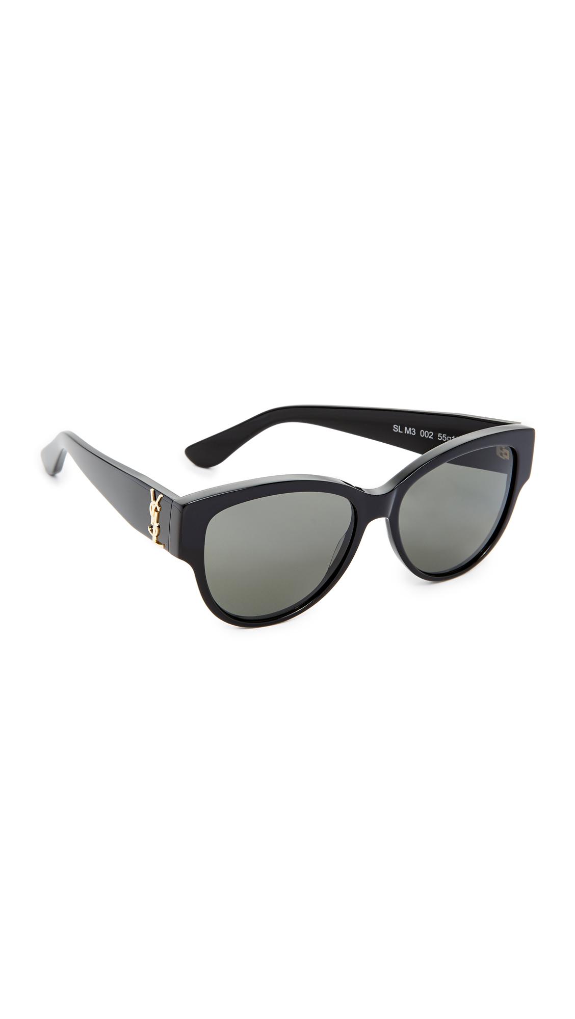Saint Laurent Sl M3 Sunglasses in Black | Lyst
