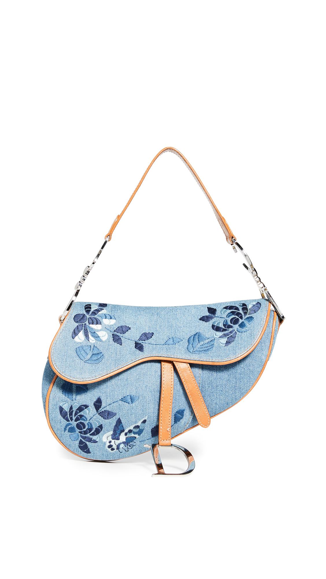 blue dior saddle bag