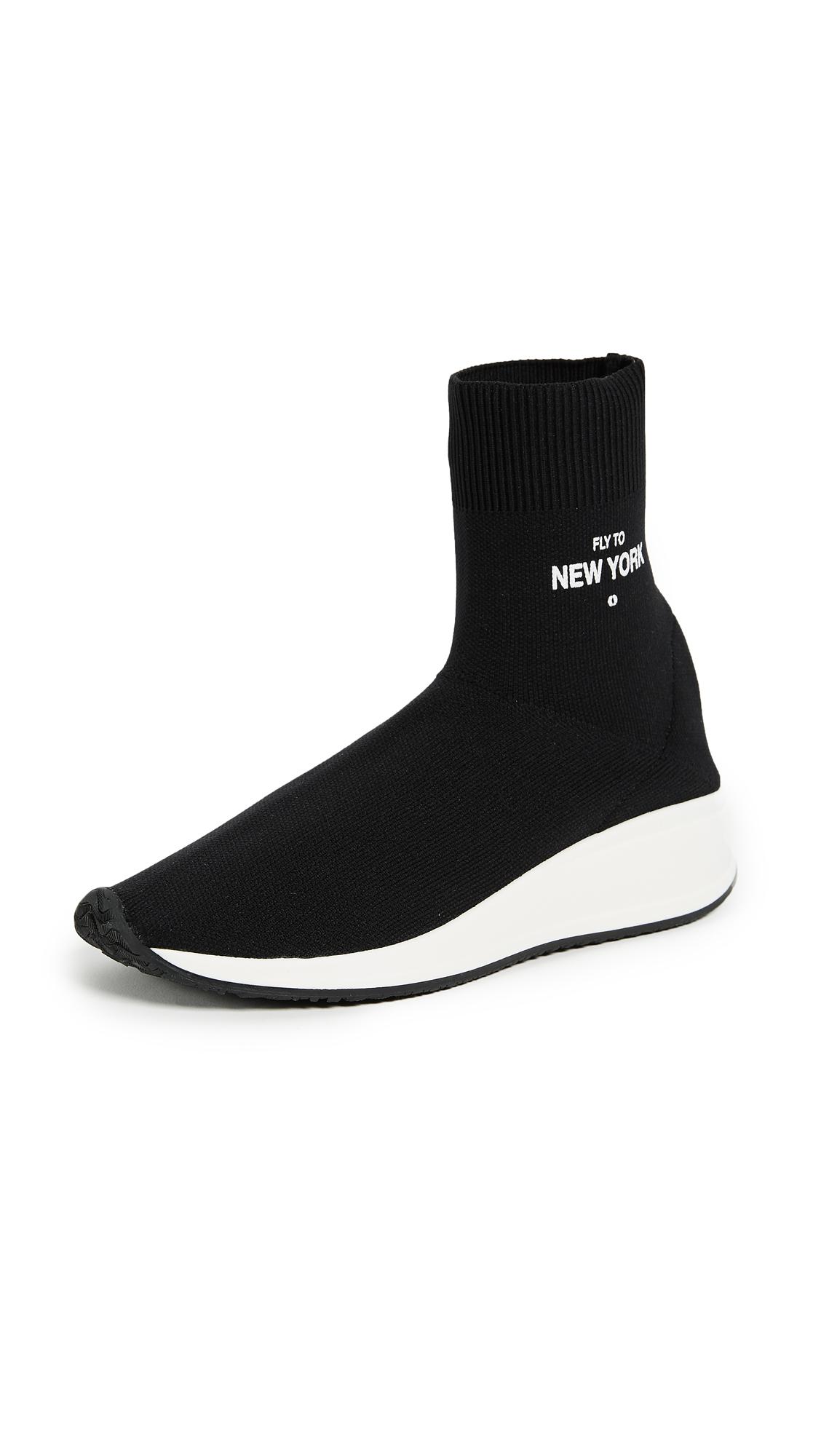 Joshua Sanders Fly To New York Sock Sneakers in Black | Lyst