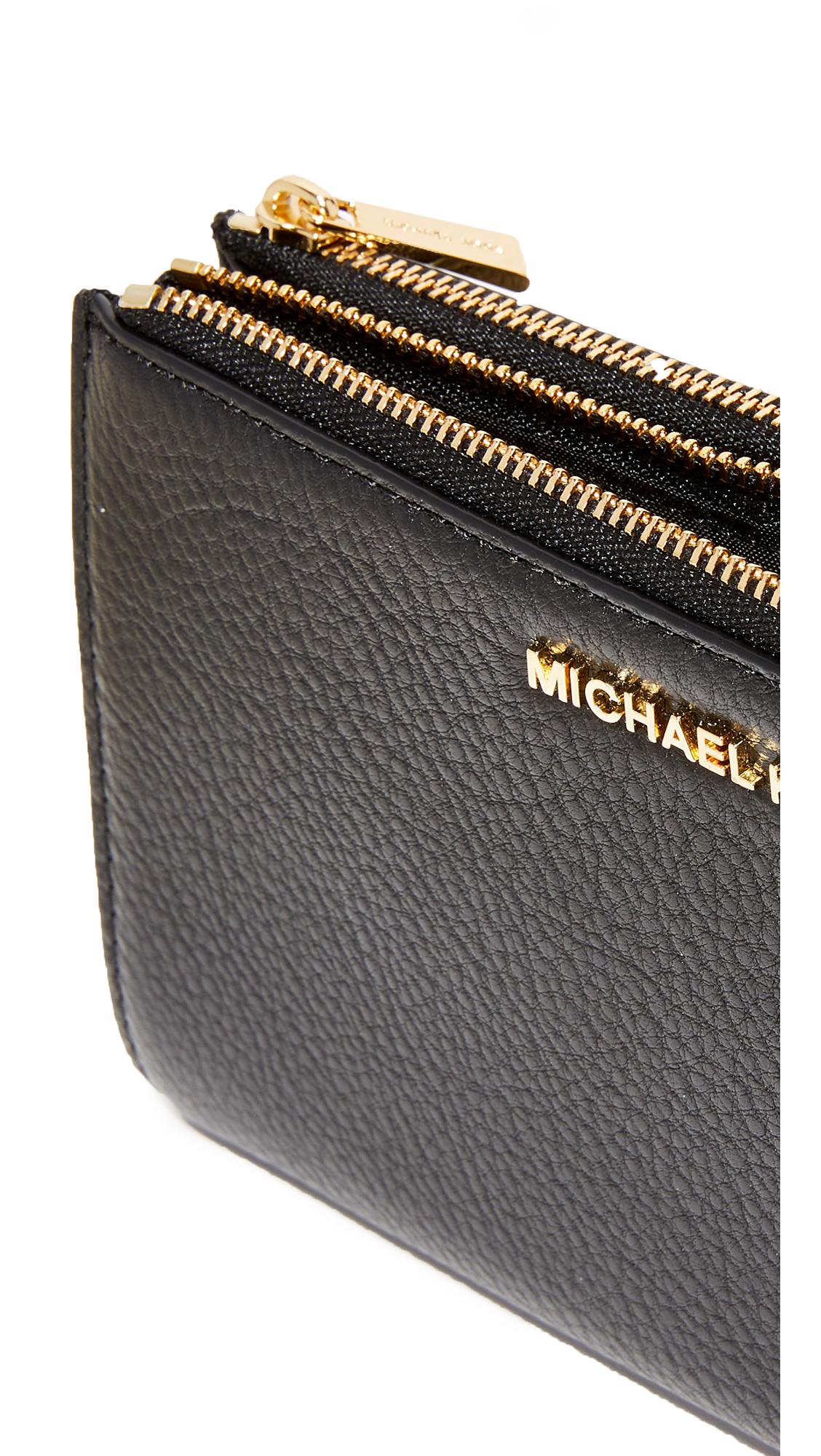 michael kors double zip wallet