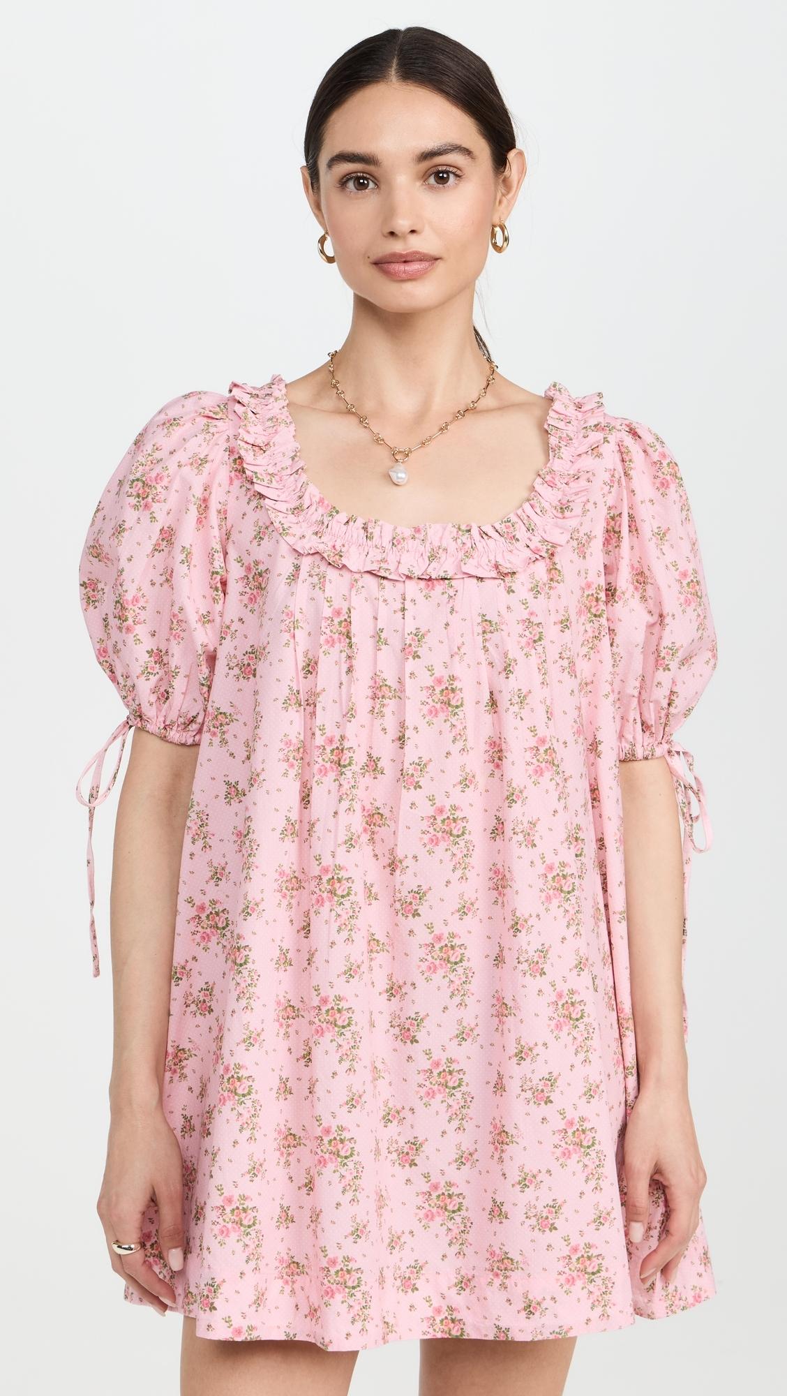 damson madder pink dress Dakota Dress: Dreamy Pink Embroidery Collection