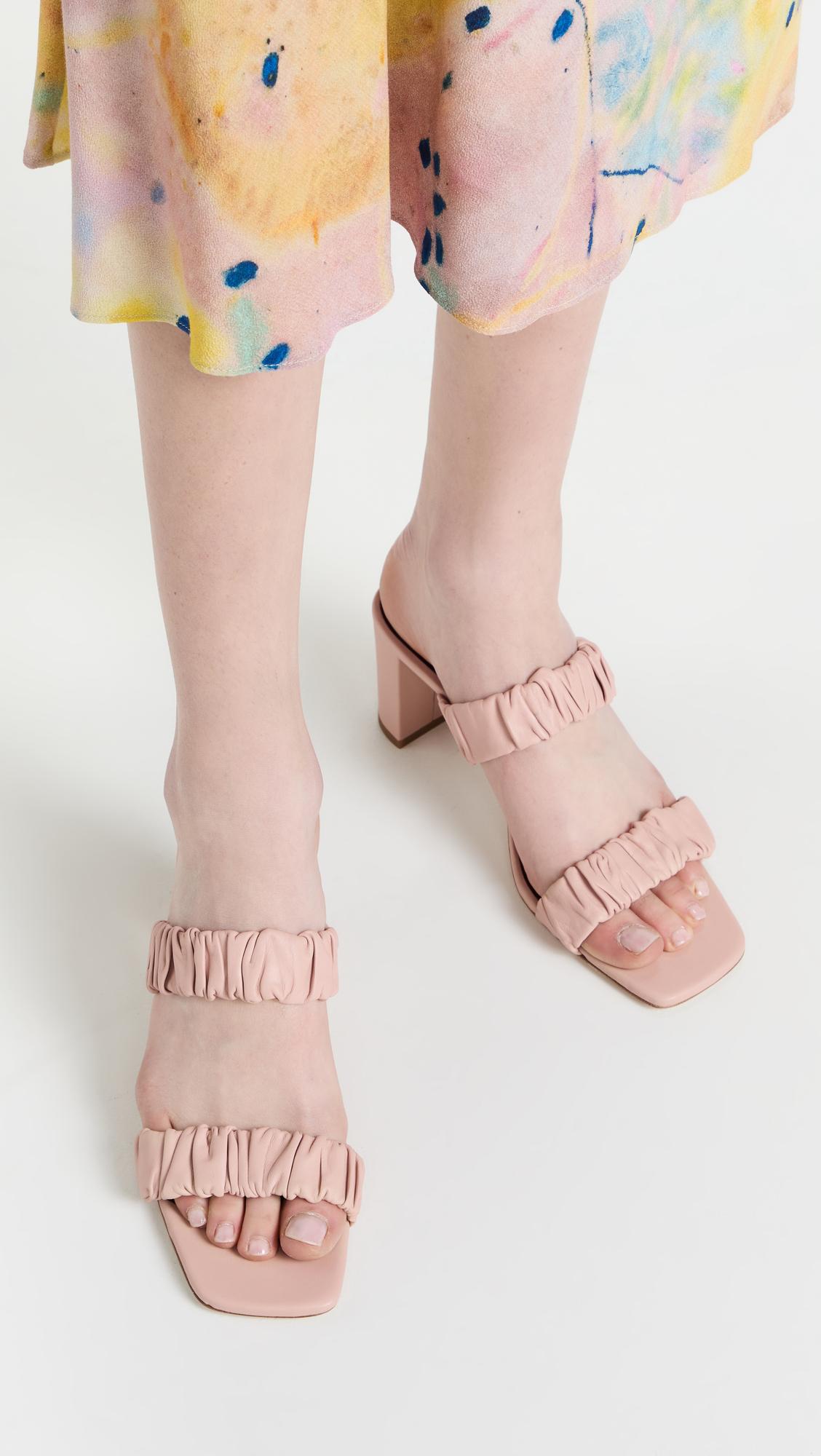 dark gold heeled sandals
