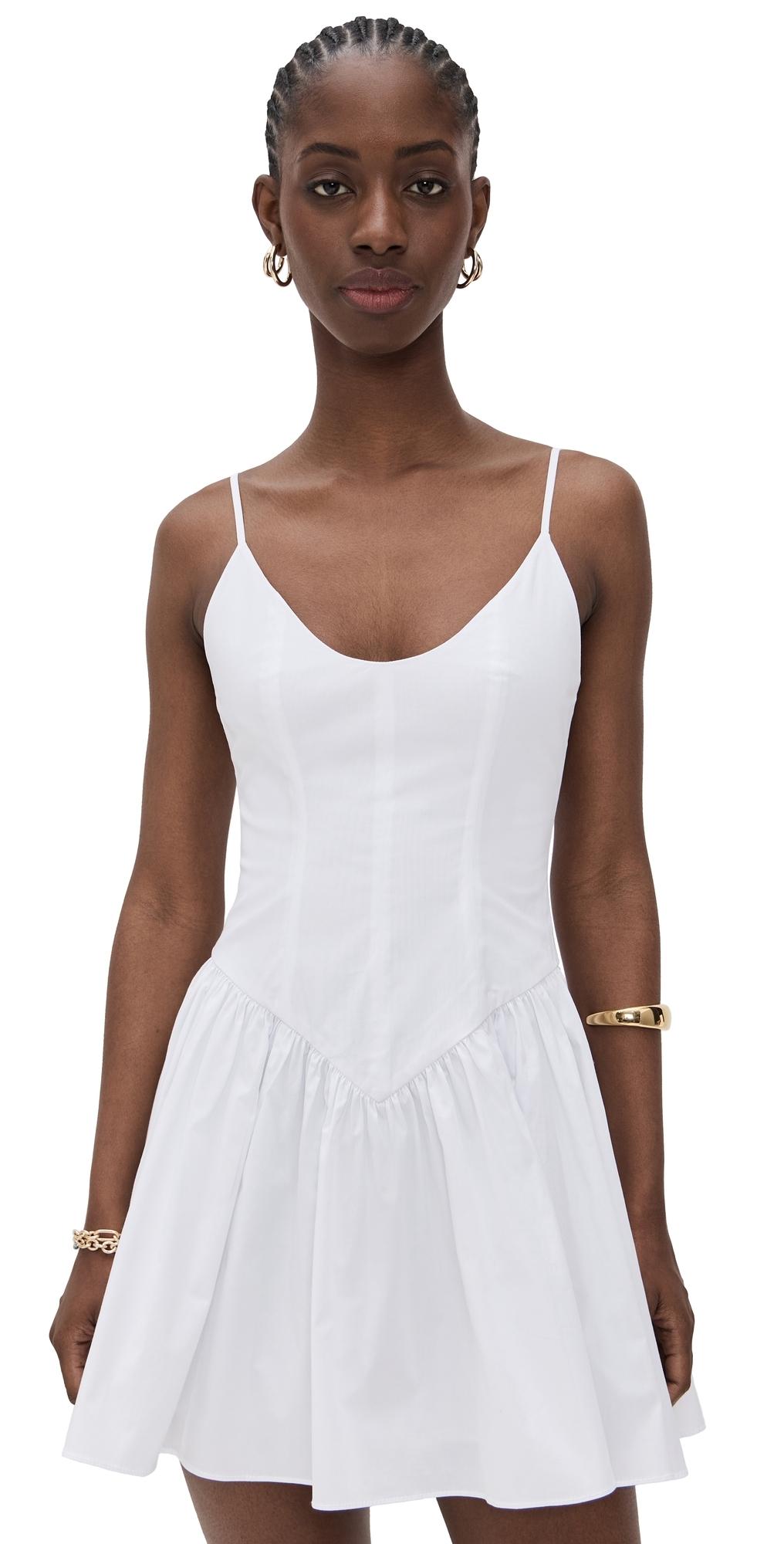 STAUD Mini Dena Dress in White | Lyst STAUD Mini Dena Dress in White | Lyst