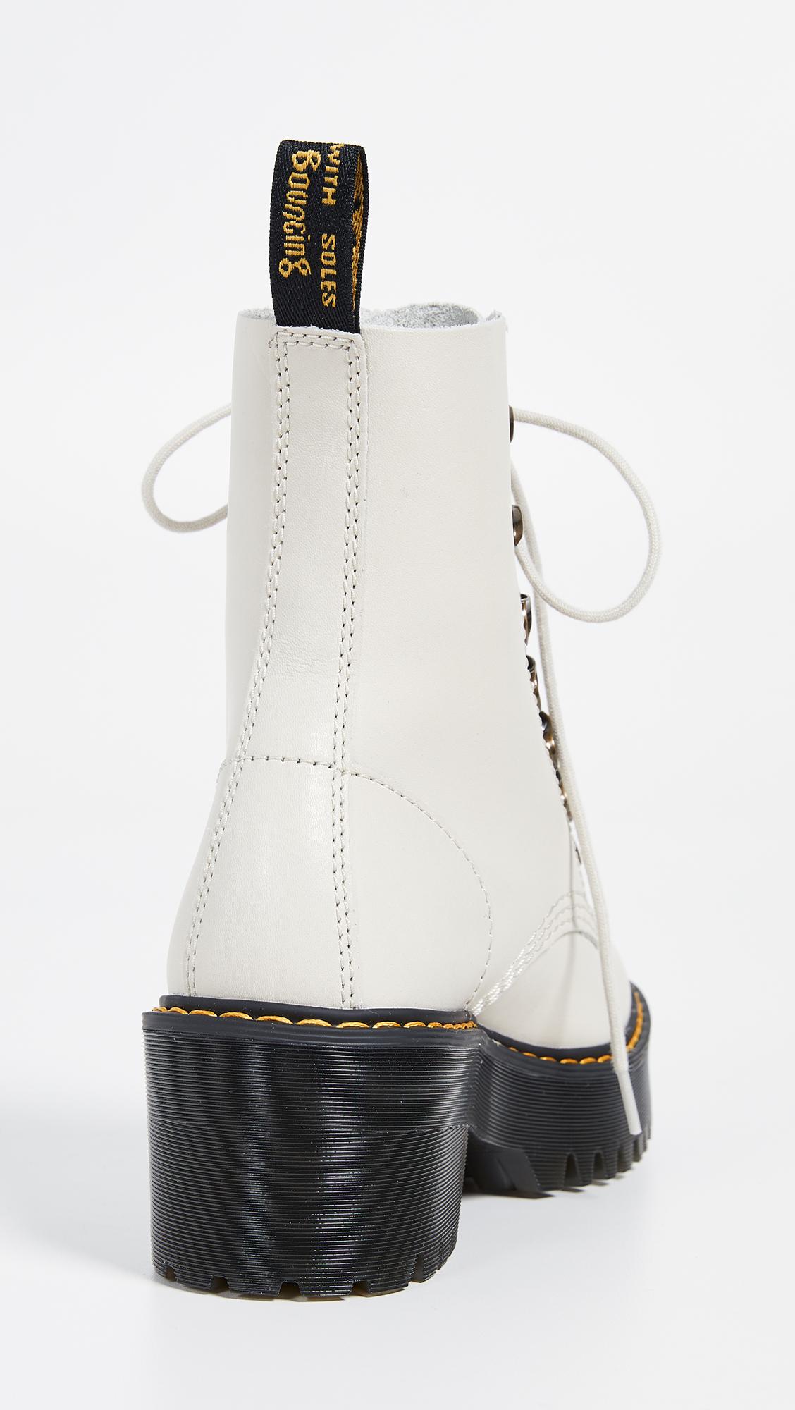 dr martens leona boots white