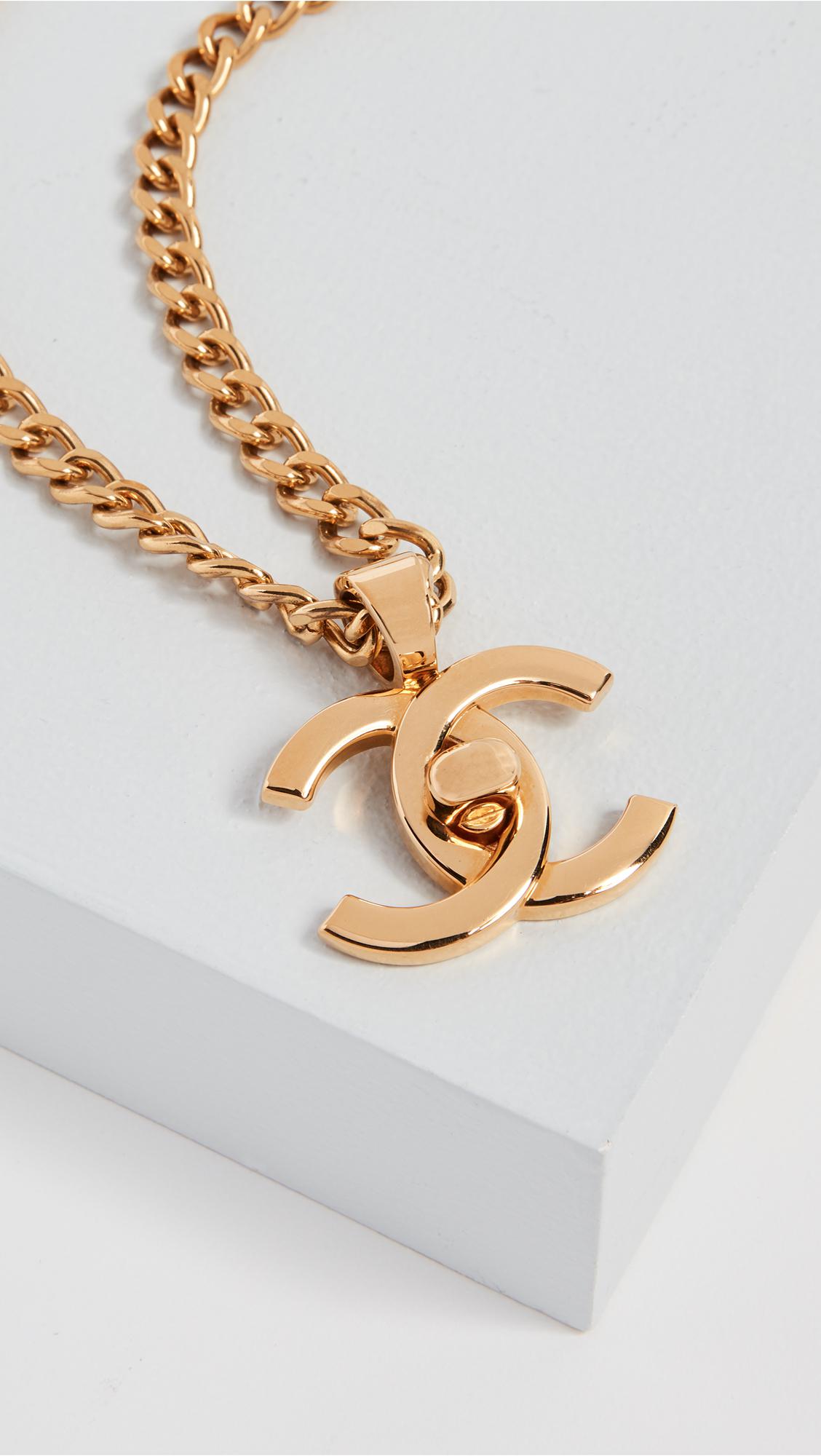 rose gold chanel necklace