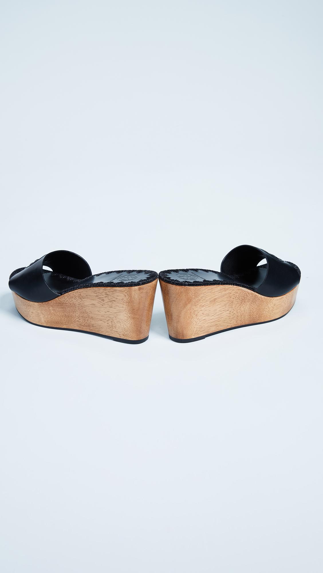 tory burch 80mm ines wedge slides