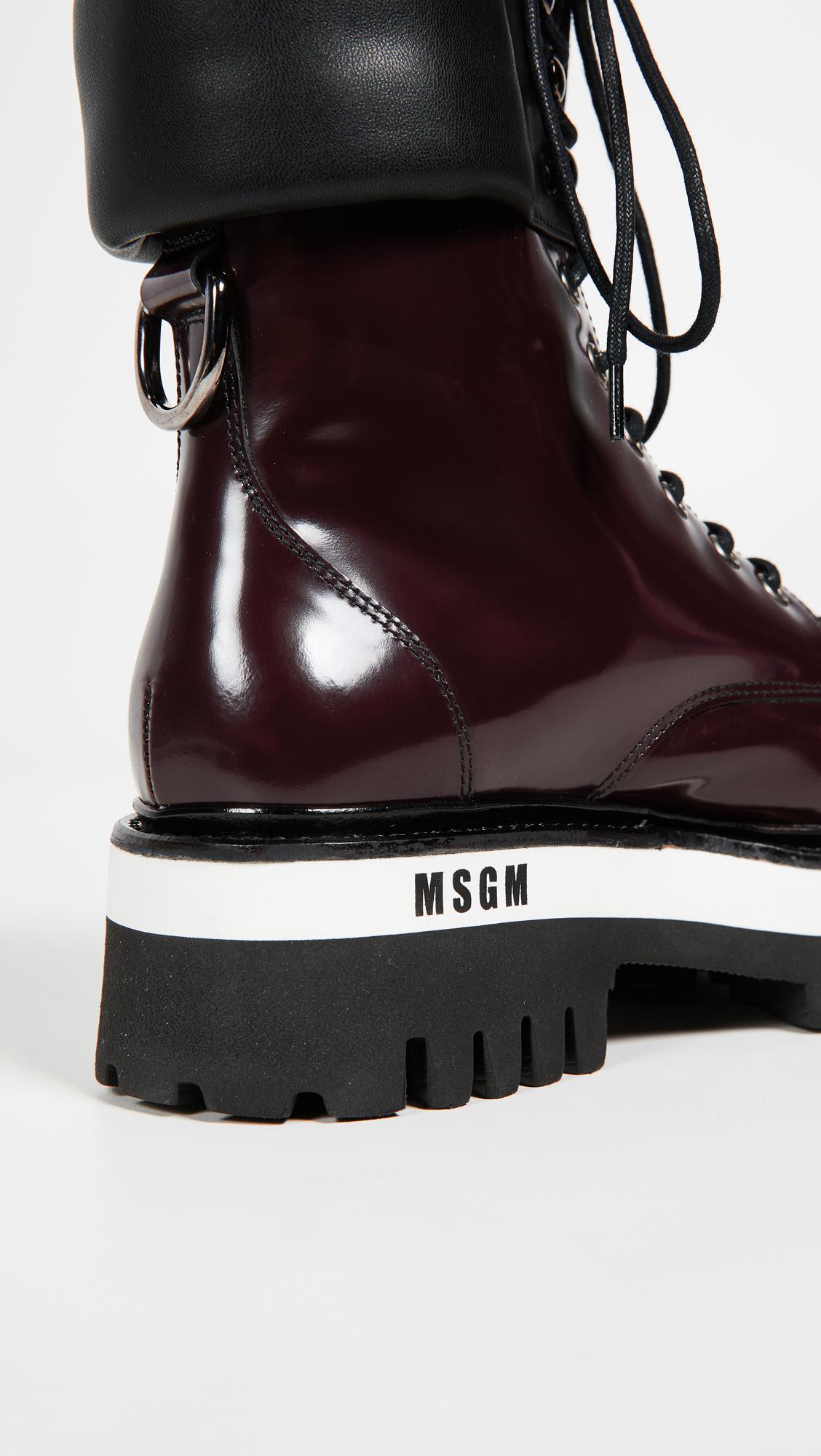 msgm lace up boots