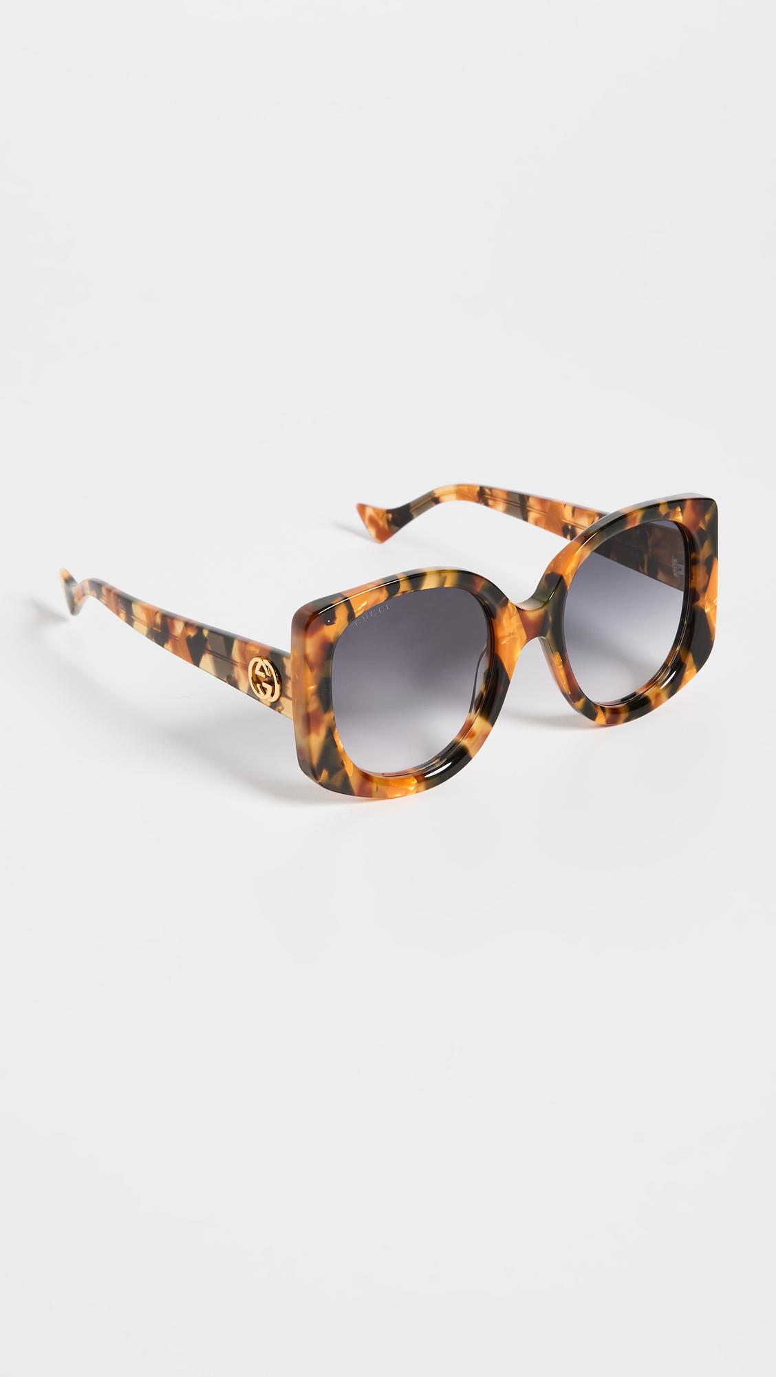 Gucci GG Acetate Oversized Round Sunglasses Lyst
