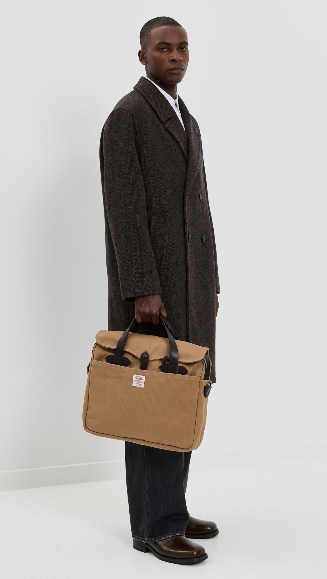 Filson Rugged Twill Original Briefcase in Natural for Men | Lyst