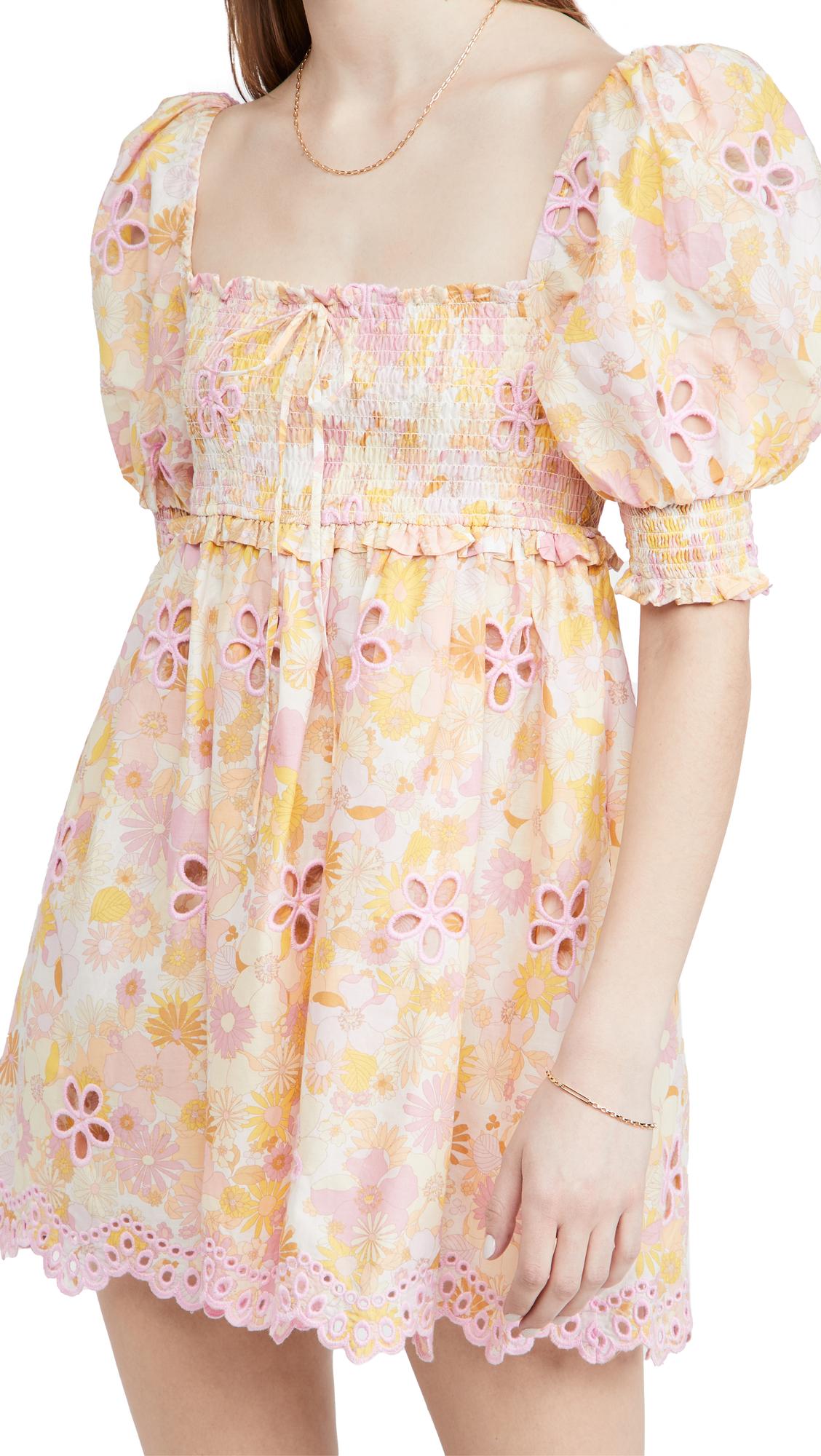 Love \u0026 Lemons Cotton Claire Mini Dress 