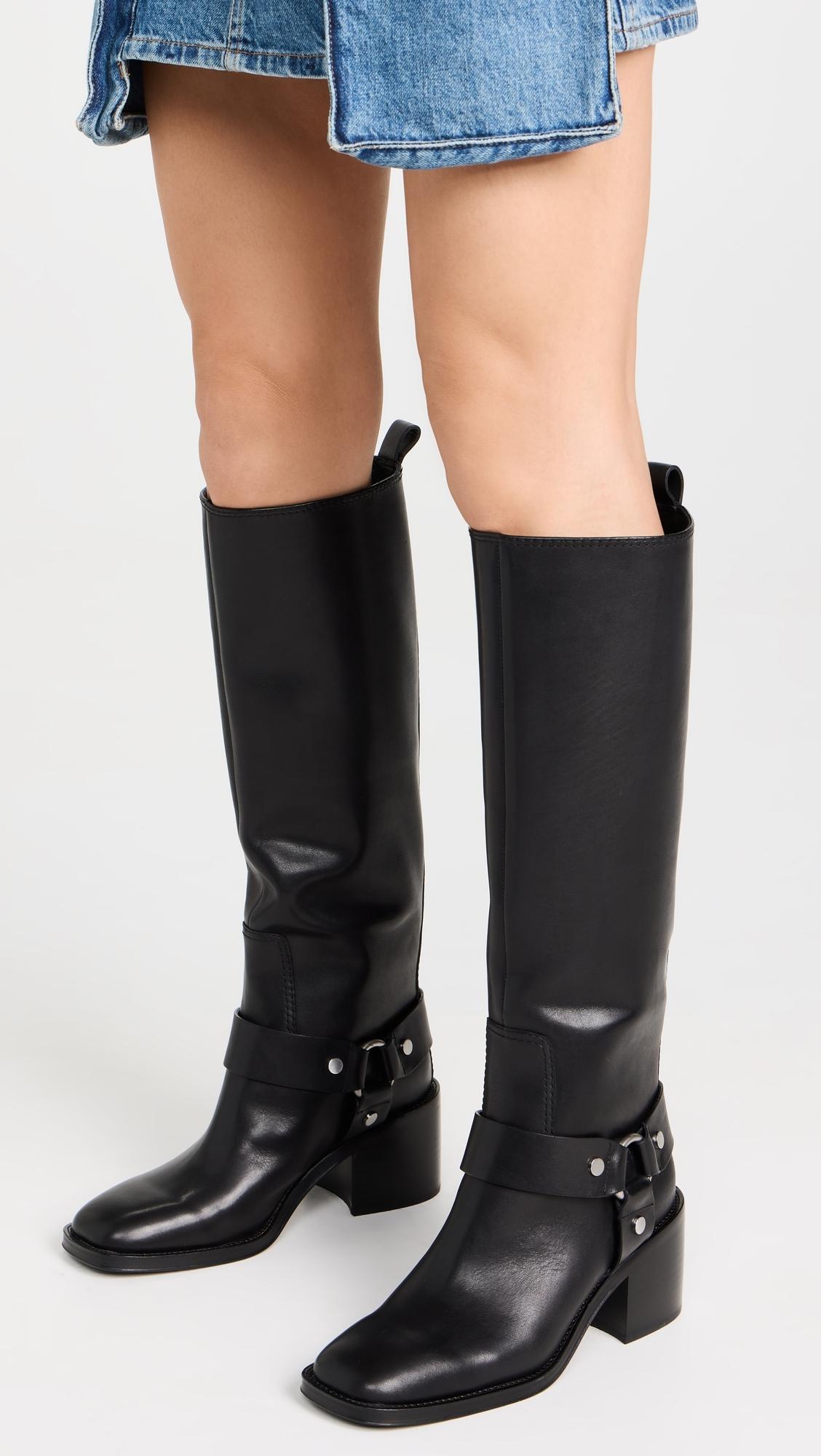 Loeffler Randall Audrey Engineer Tall Boots in Black Lyst