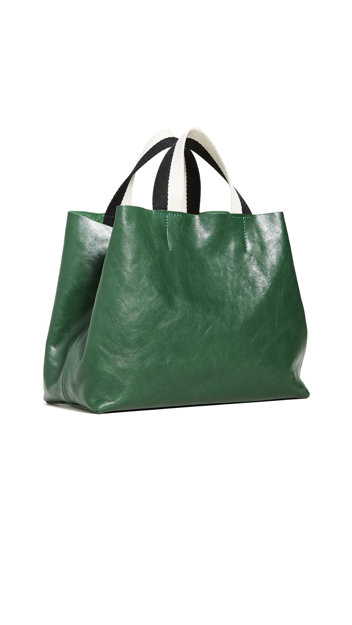 Clare V. - Bateau Tote in Black w/ Pacific, Cherry Red & Parrot Green