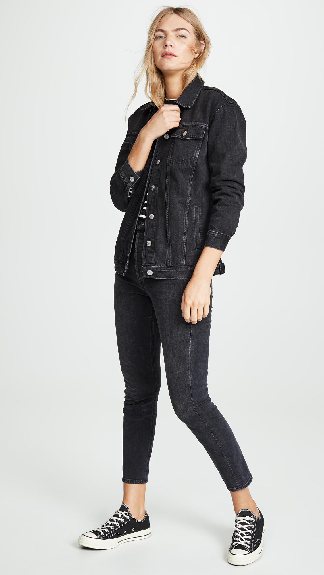 Madewell Denim Oversized Jean Jacket in Black Lyst