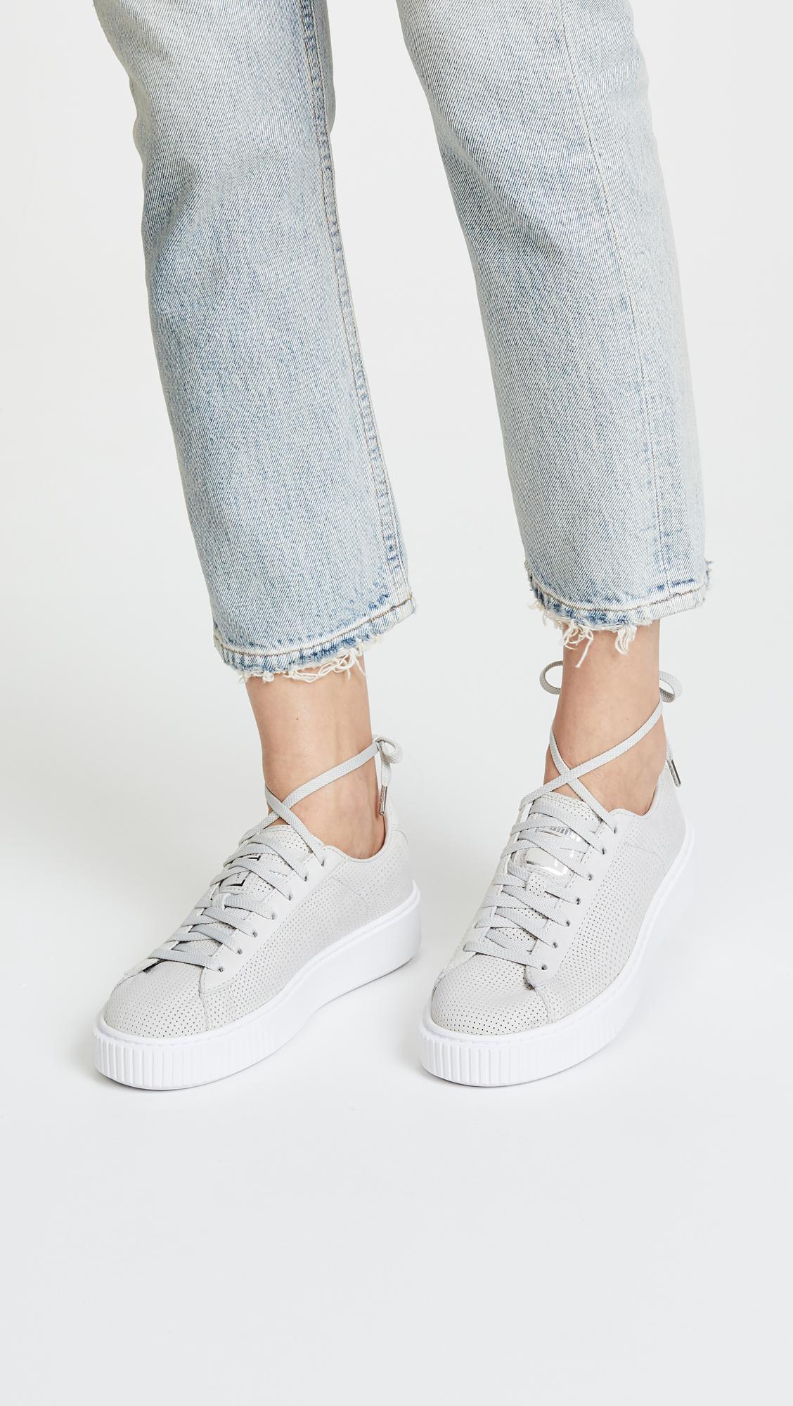 puma women's basket platform sneaker