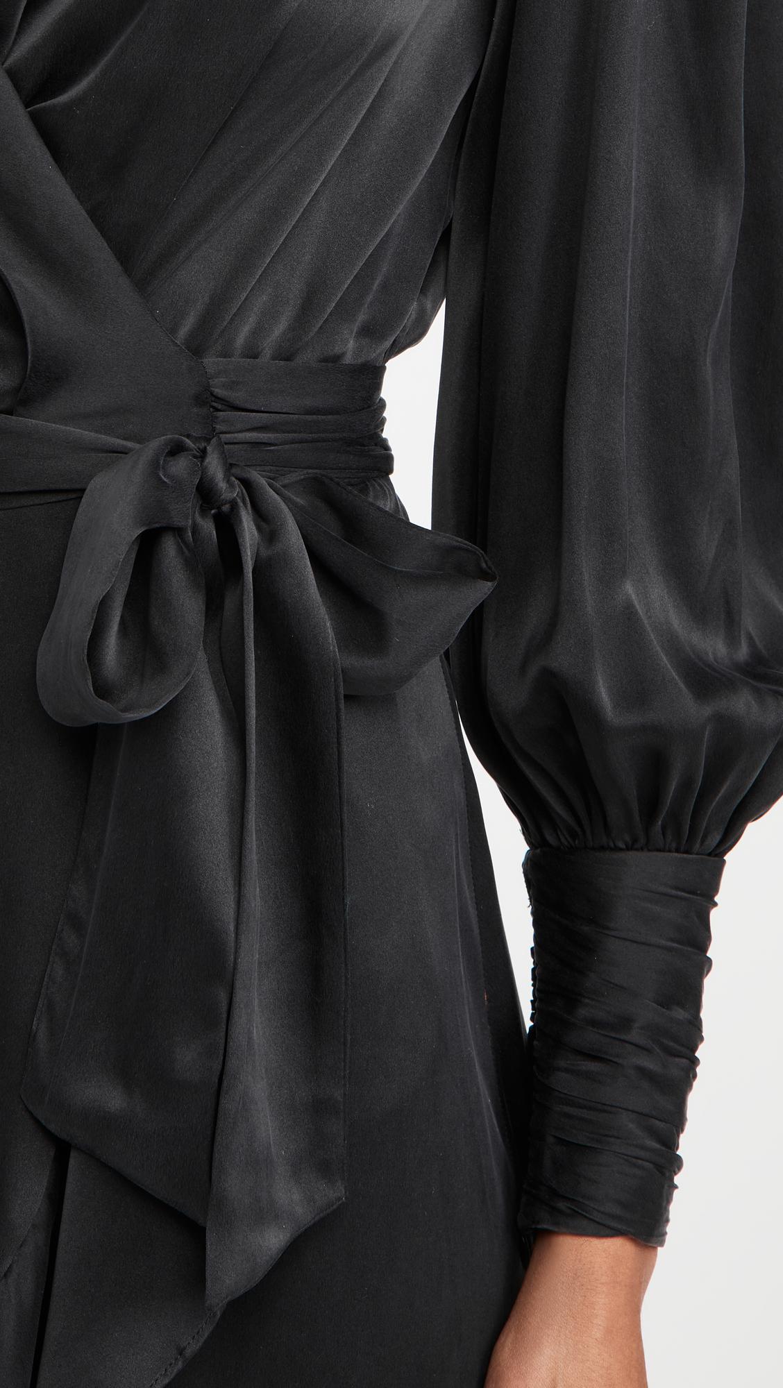 Zimmermann Silk Wrap Midi Dress in ...