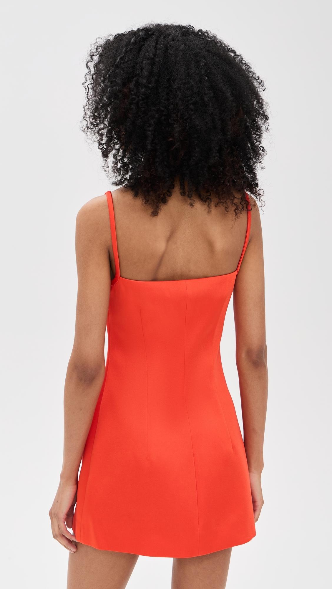 sir poppy contoured mini dress SIR. Poppy Contoured Mini Dress | Red/Orange | Size 0