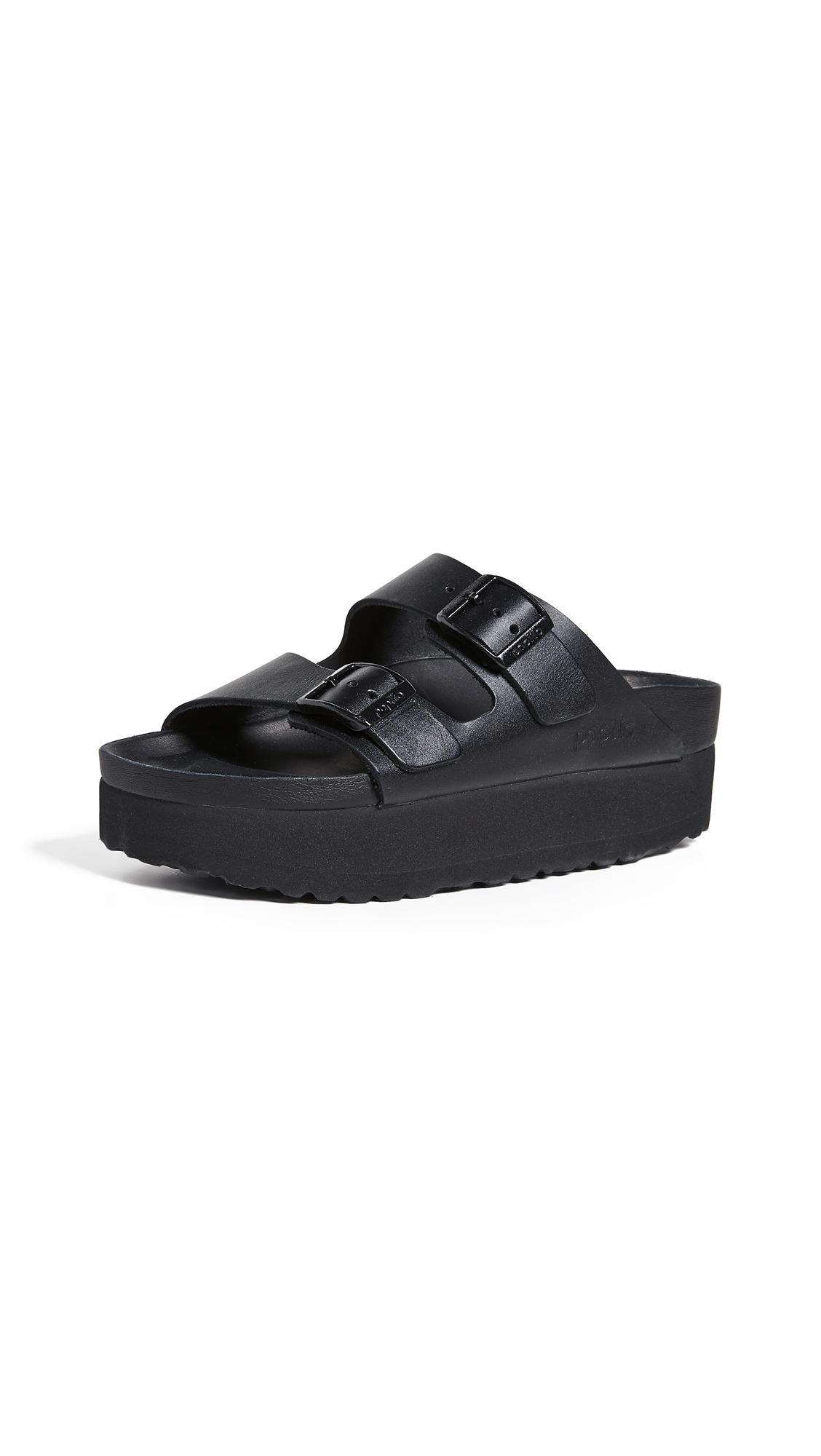 Birkenstock Leather Arizona Platform Exquisite Sandals - Narrow in Black - Lyst