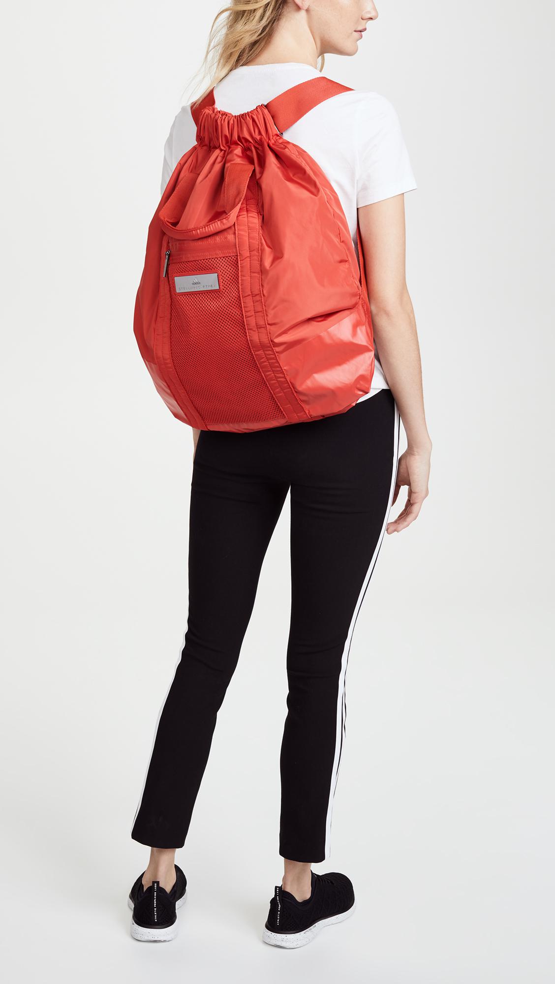 adidas By Stella McCartney Gym Sack Backpack in Red | Lyst