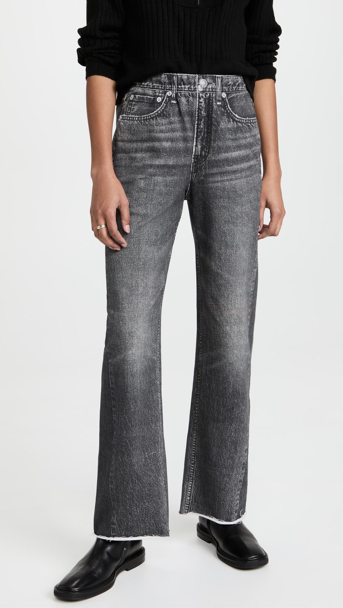 Rag & Bone Miramar Wide Leg Trompe L'oeil Cotton Pant in Black Lyst