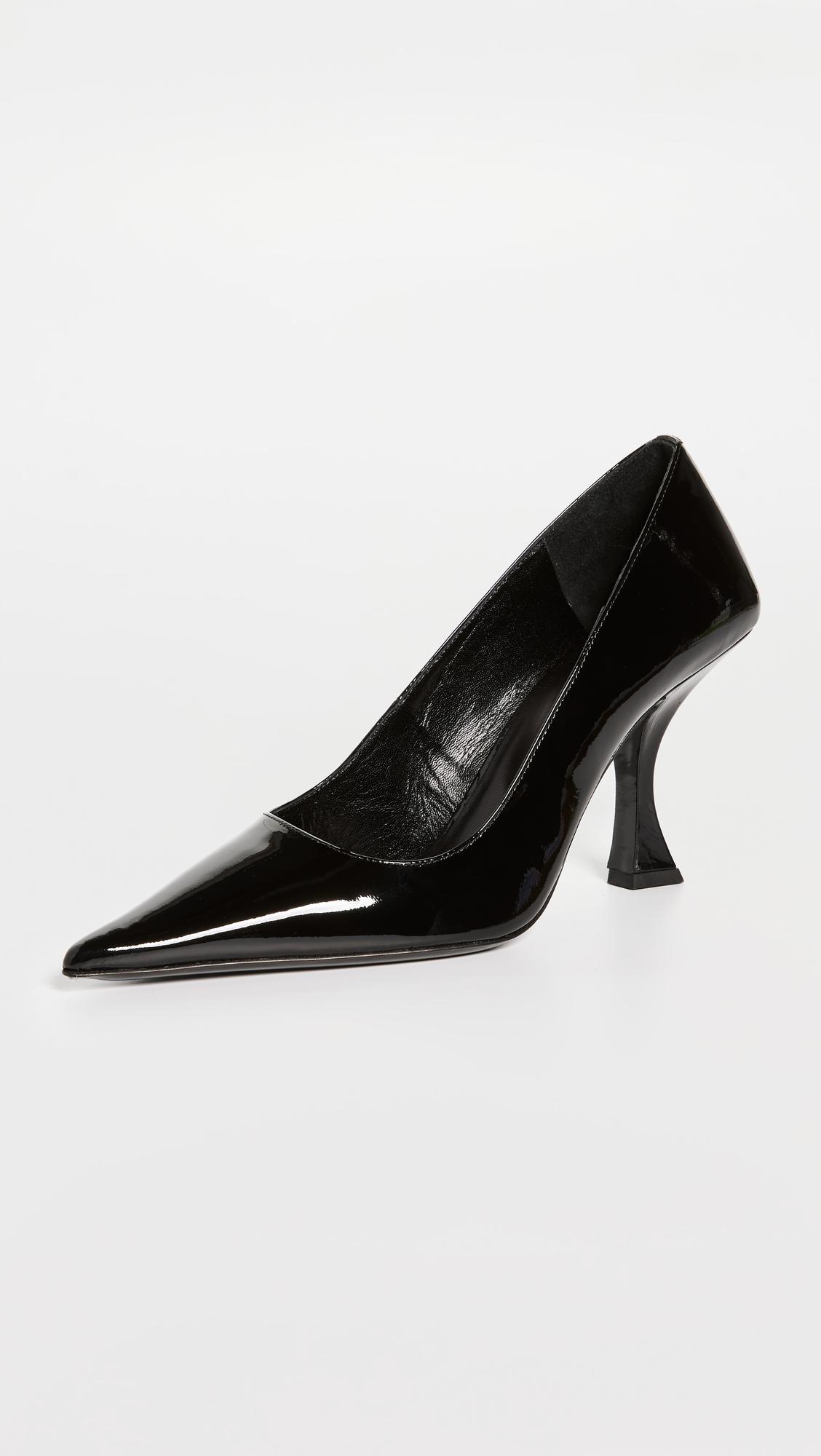BY FAR Viva Patent Pumps in Black | Lyst