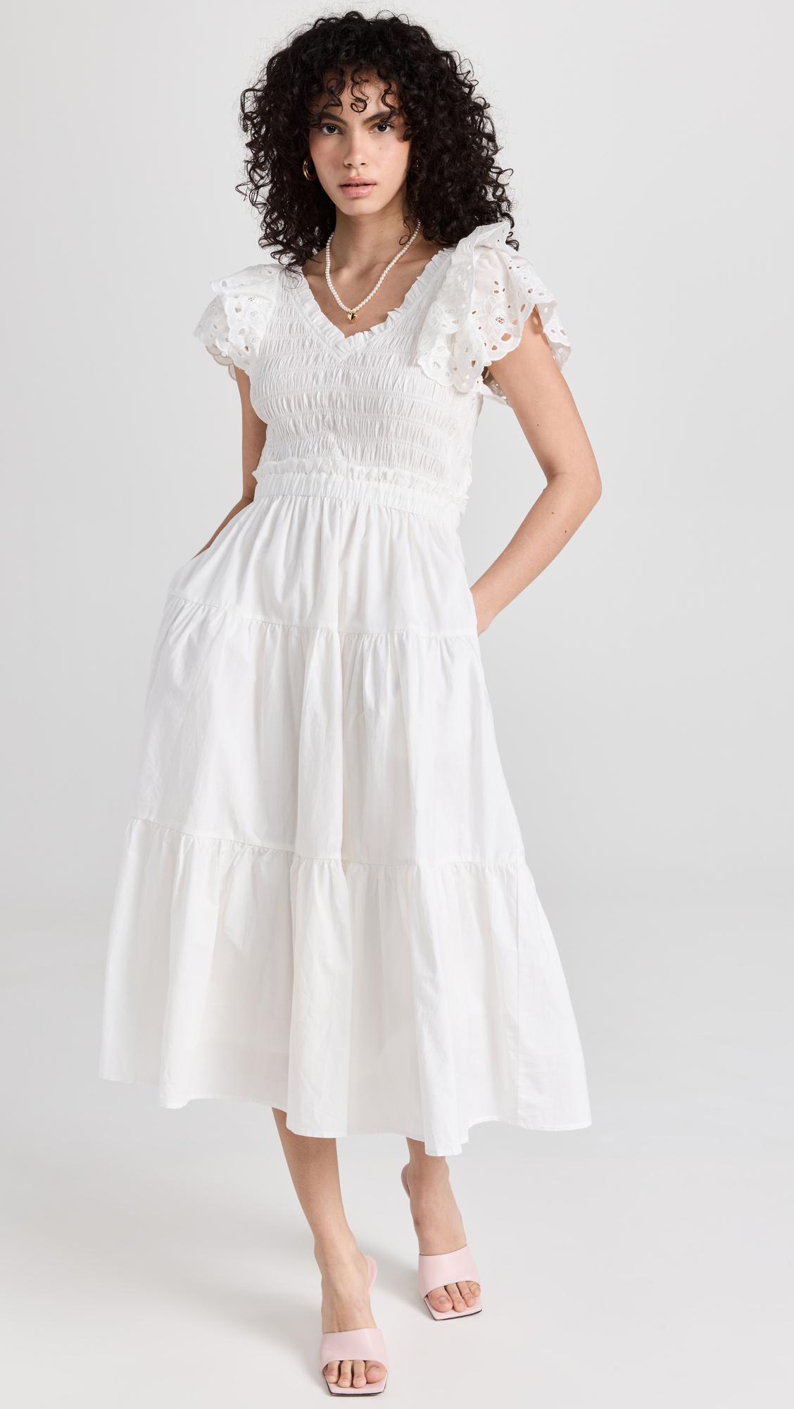 En Saison Amaya Midi Dress in White | Lyst