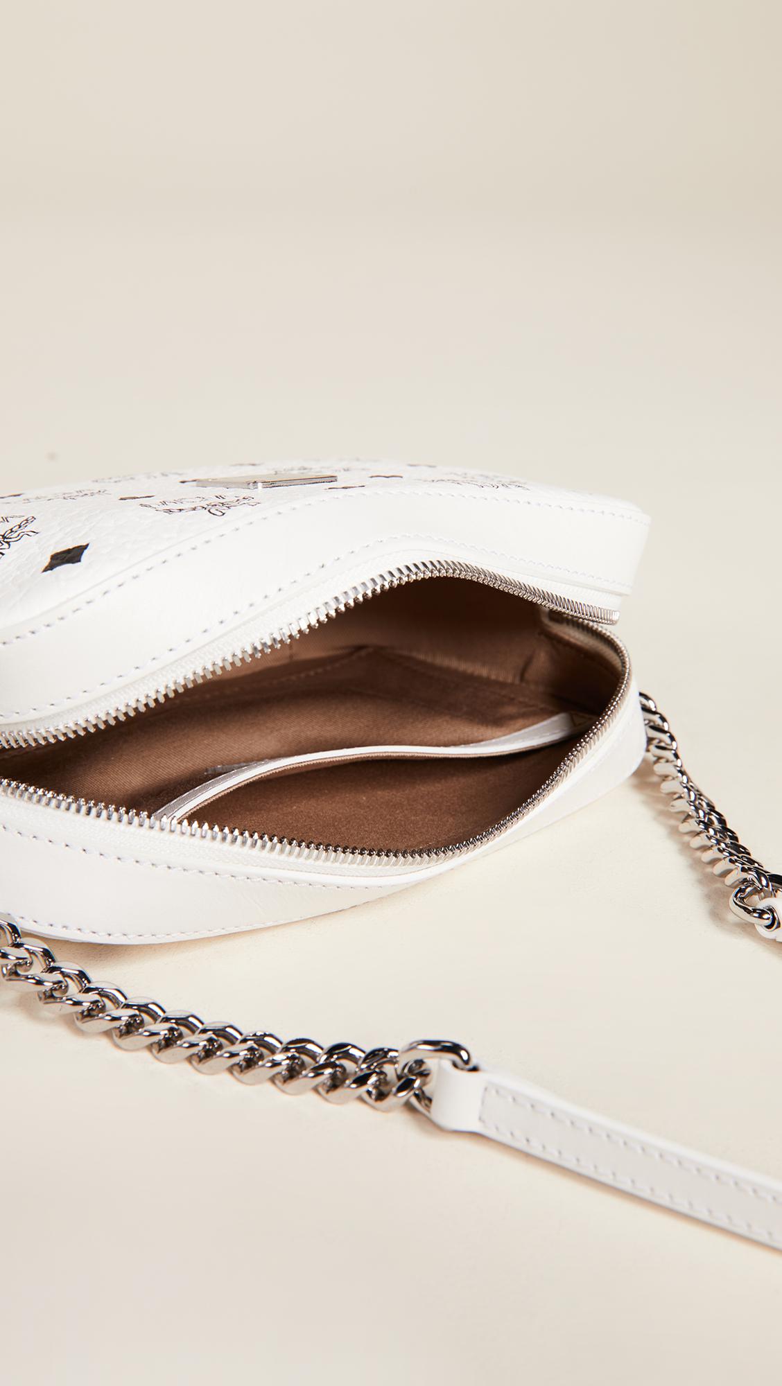 MCM Canvas Visetos Original Camera Bag in White Lyst