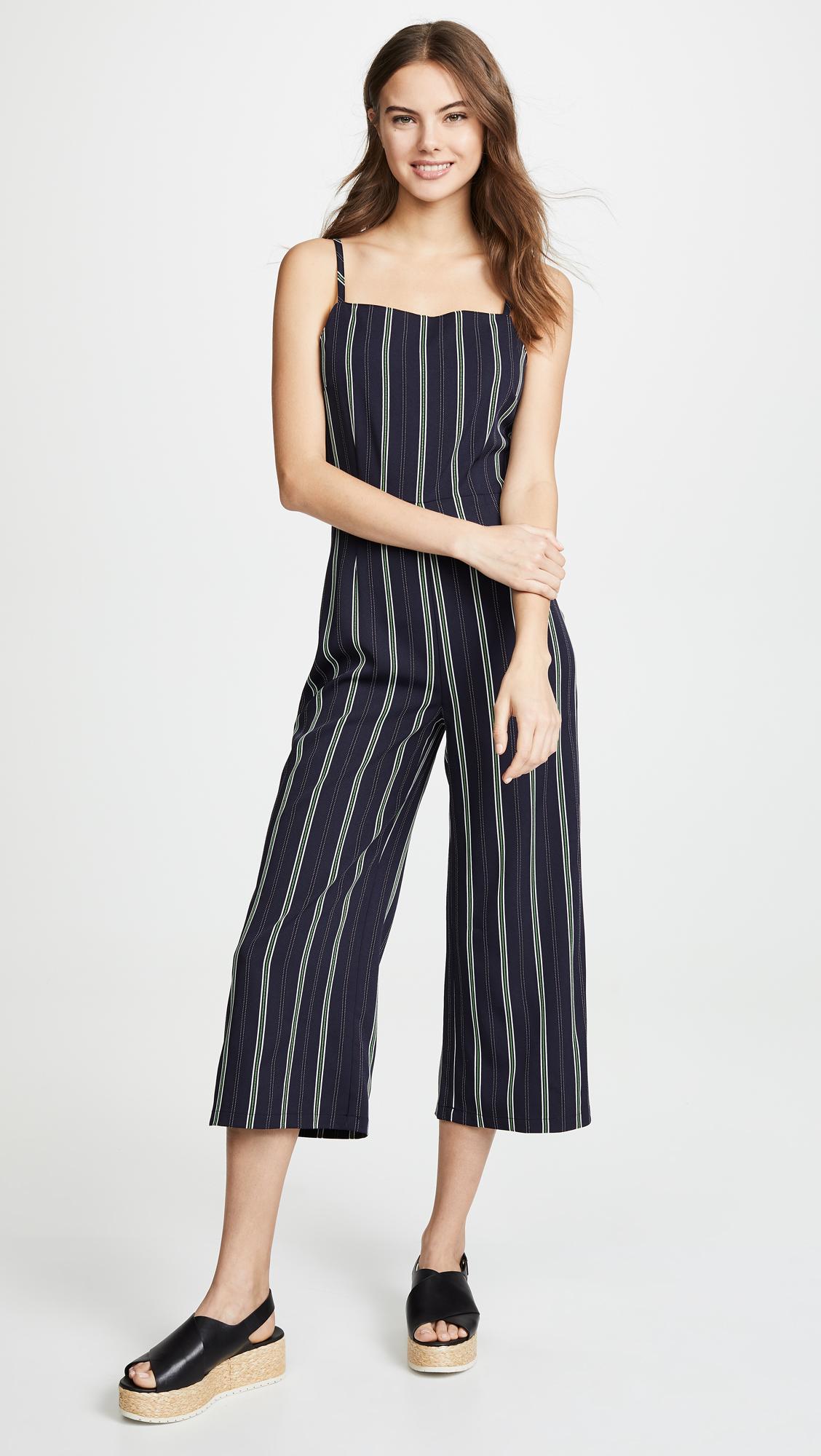 cupcakes and cashmere Womens Cameo Velvet Cross Front Jumpsuit W//Tapered Leg