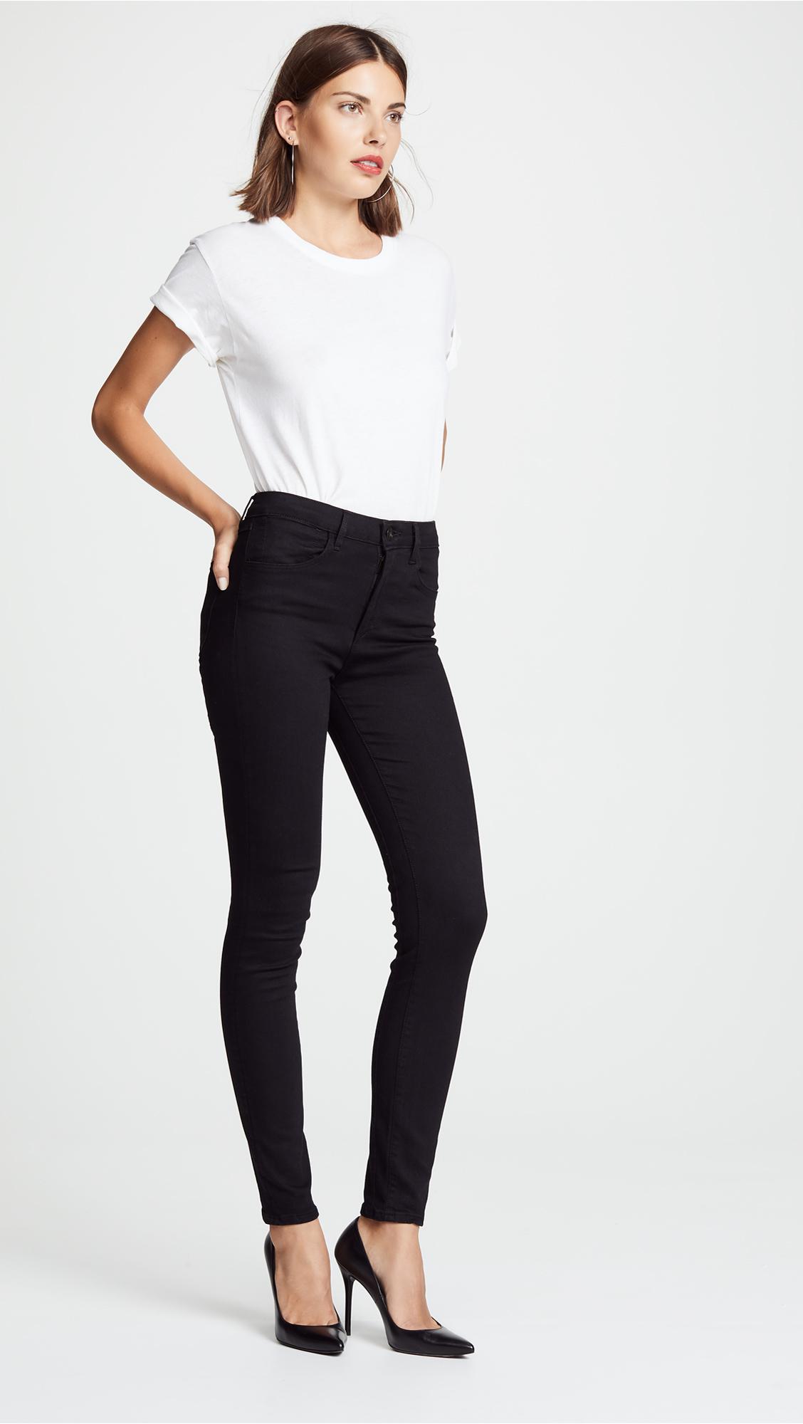 3x1 Denim W3 Channel Seam Skinny Jeans in Black - Lyst