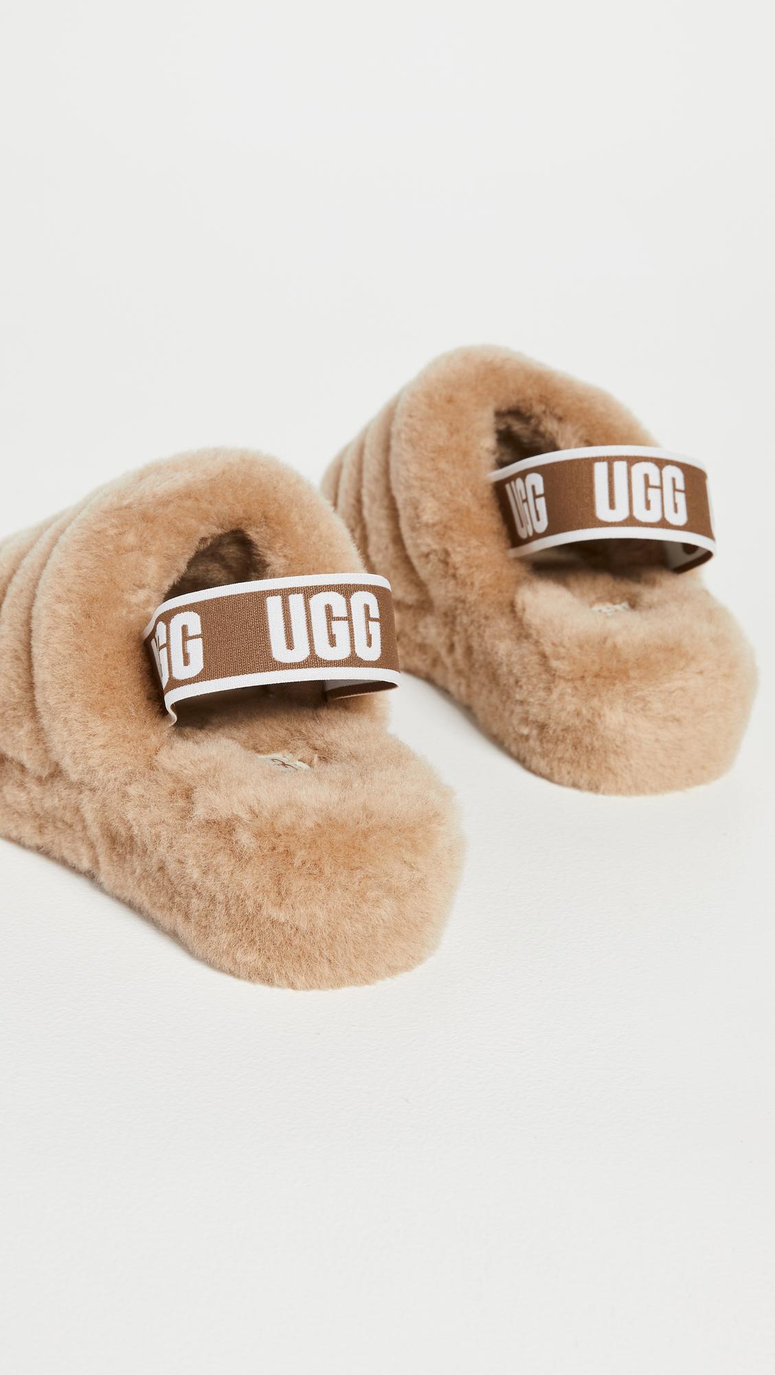 UGG Fluff Yeah Slides in Brown | Lyst Canada