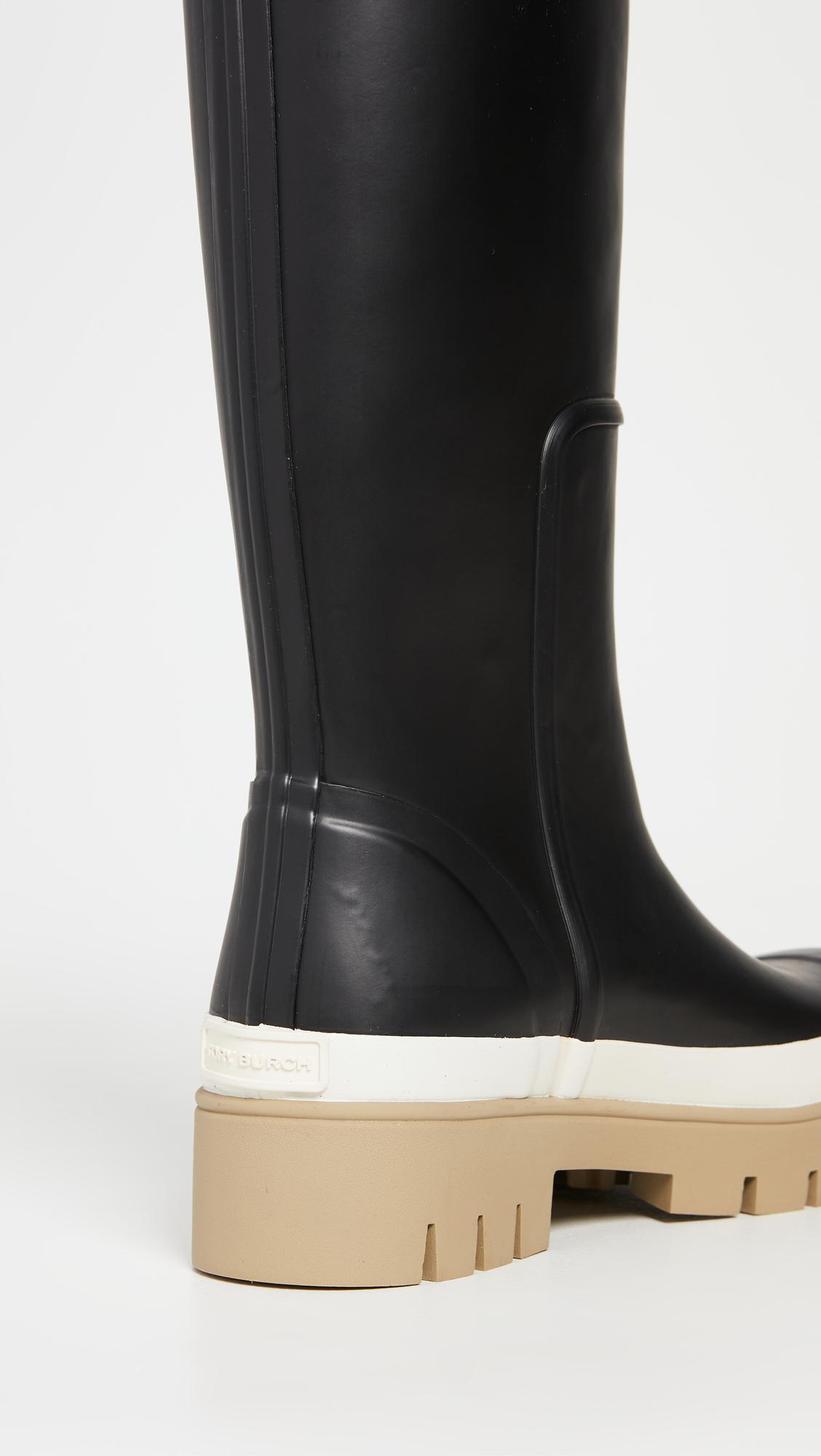 Tory Burch Foul Weather Tall Boots in Black | Lyst