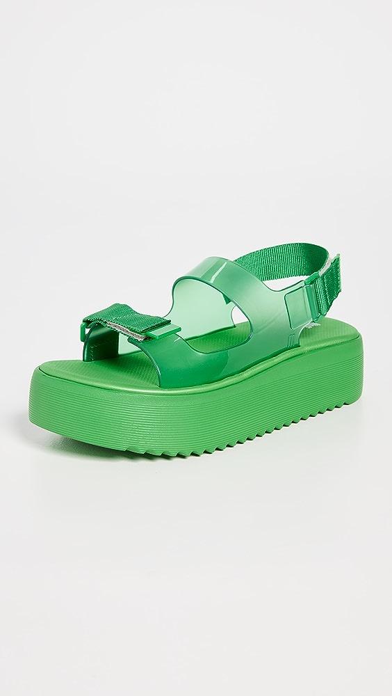 Melissa Brave Papete Platform Sandals in Green | Lyst