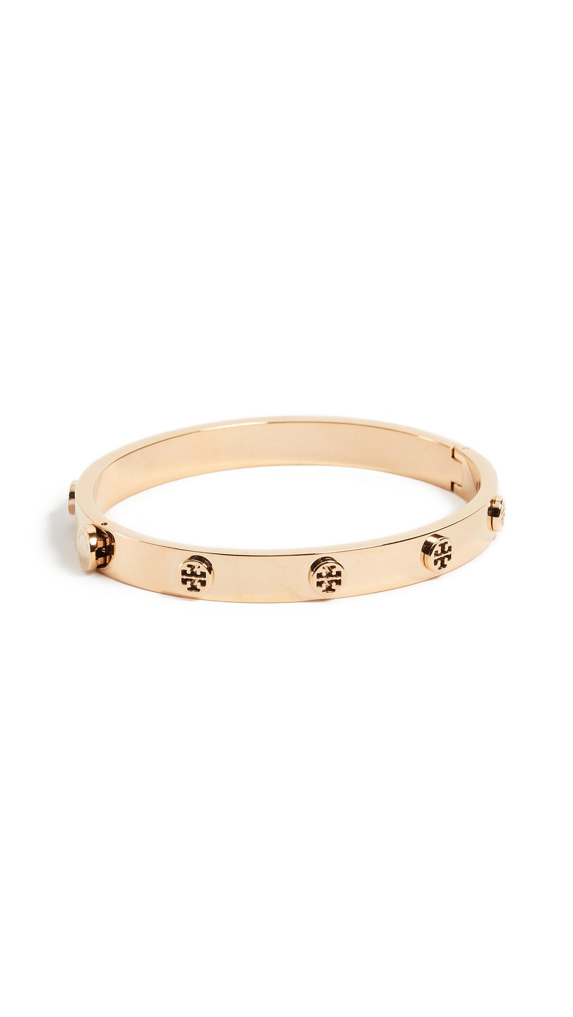 Tory Burch Logo Stud Hinge Bracelet in Gold (Metallic) Save 20 Lyst