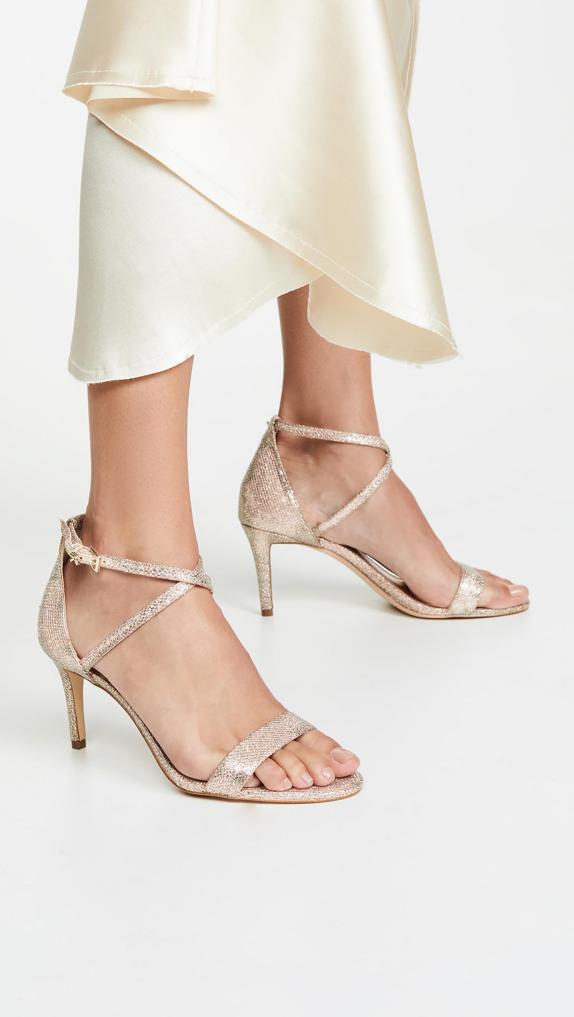 MICHAEL Michael Kors Ava Mid Sandals in Natural | Lyst
