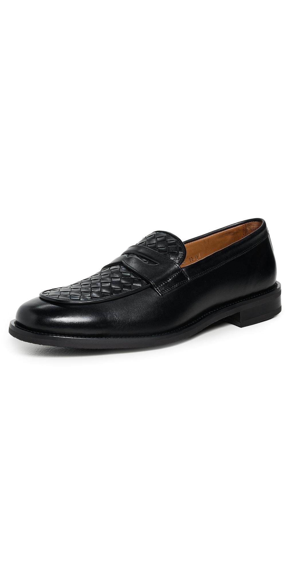 Allen Edmonds Black Loafers with Woven Detail Allen Edmonds | Shoes | Allen Edmonds Maxfield Black Leather  main image 3