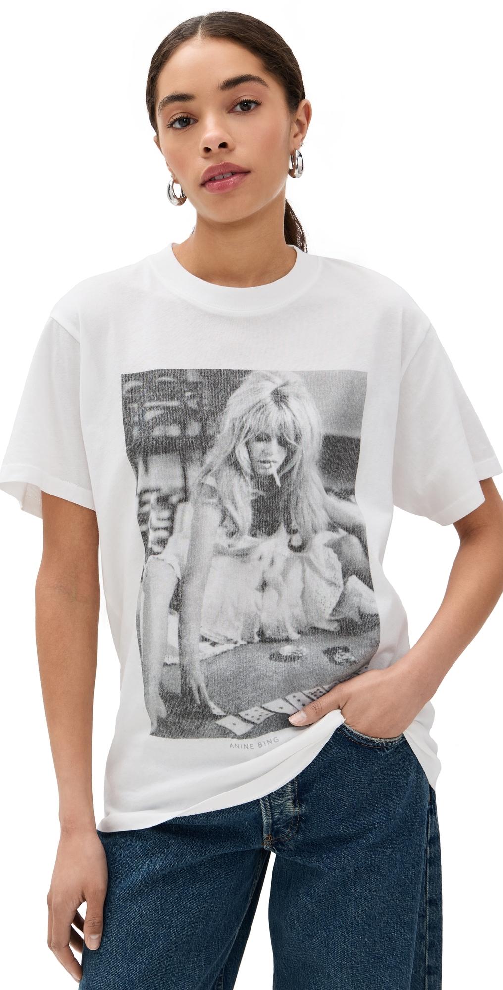 Anine Bing Lili Tee Ab X Dk X Brigitte Bardot in Gray | Lyst