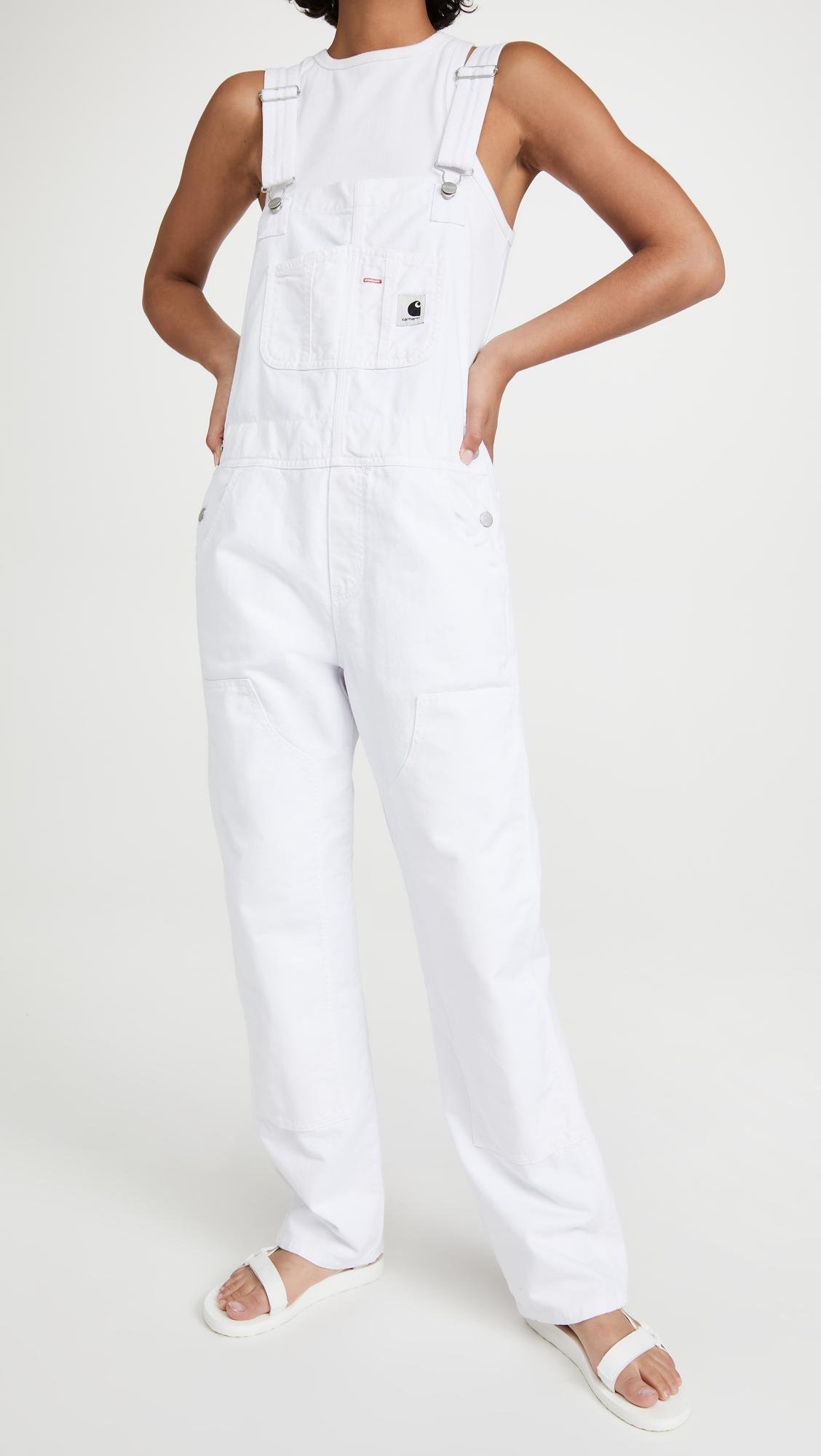 Carhartt WIP Denim Sonora Overalls in White | Lyst