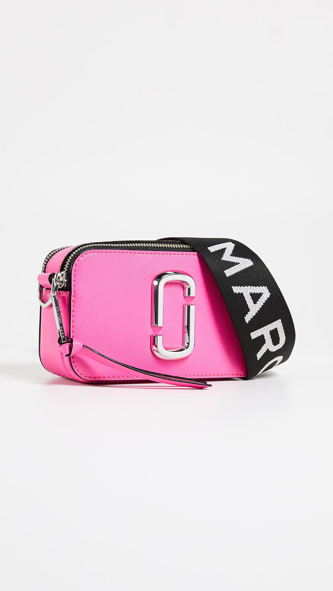 Marc Jacobs Snapshot Fluoro Bag In Bright Pink Leather With Polyurethane  Coating | Lyst