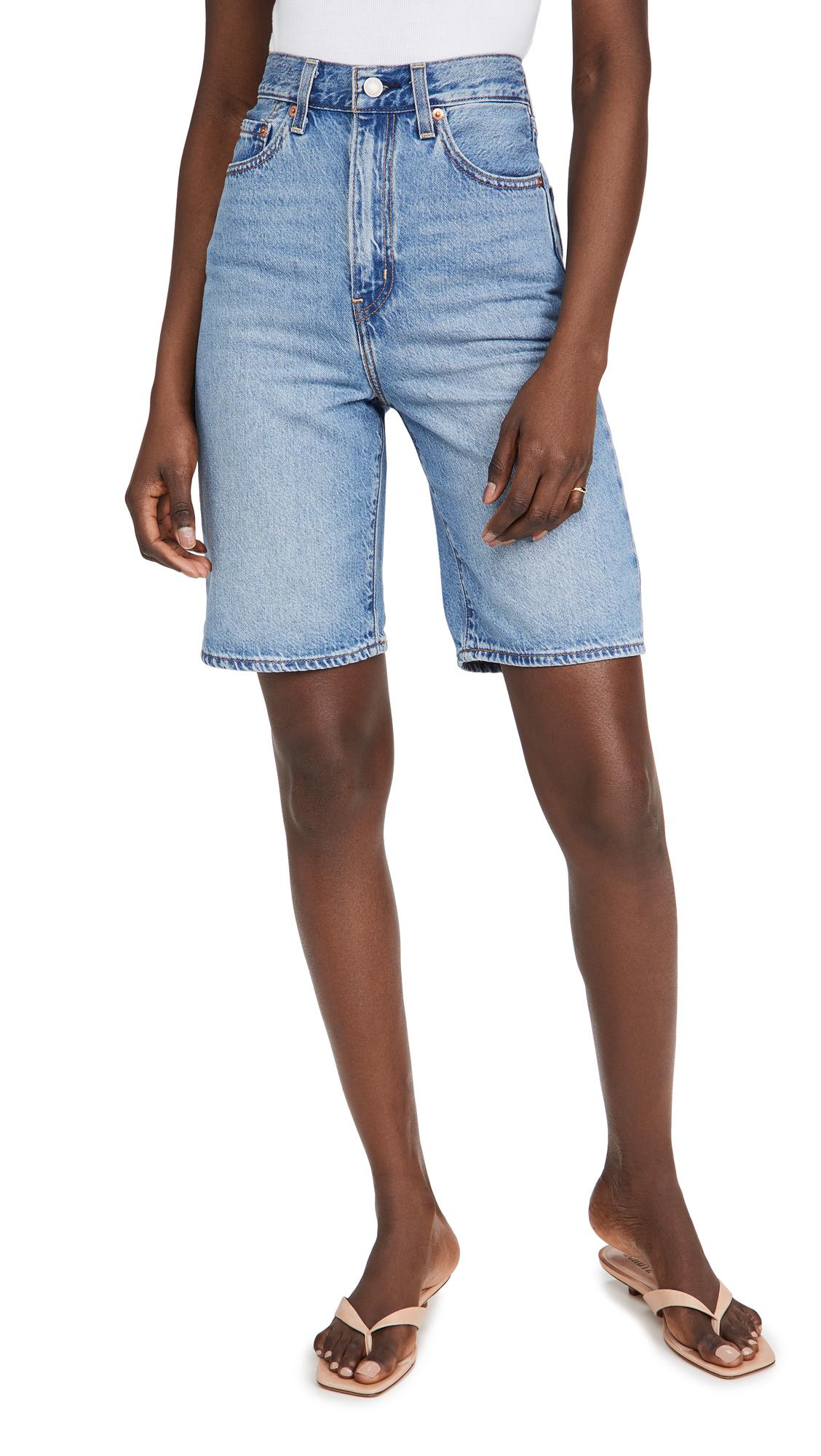 Levi's High Loose Bermuda Shorts in Blue | Lyst