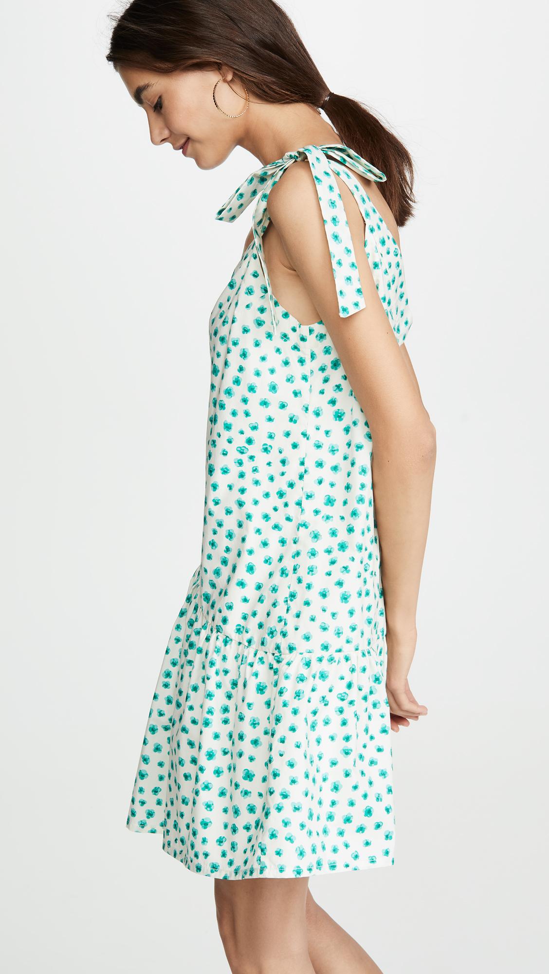 emerald daisy wrap dress