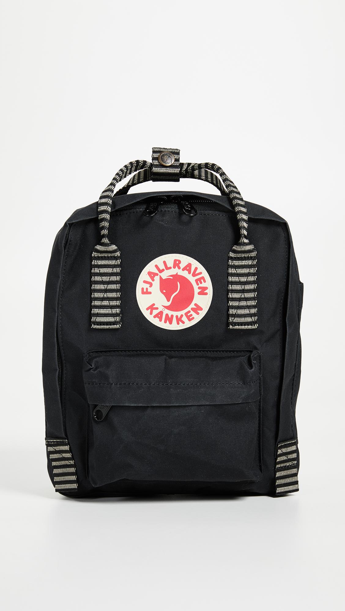 black striped fjallraven kanken