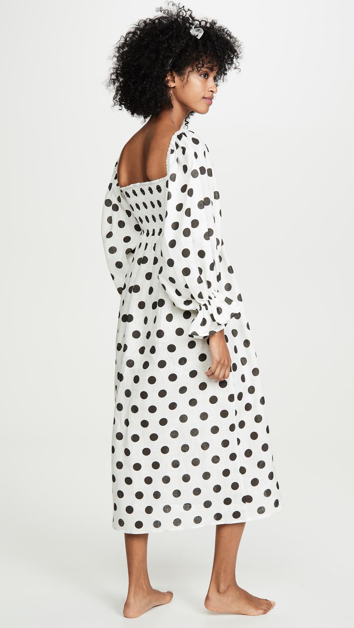 sleeper polka dot dress
