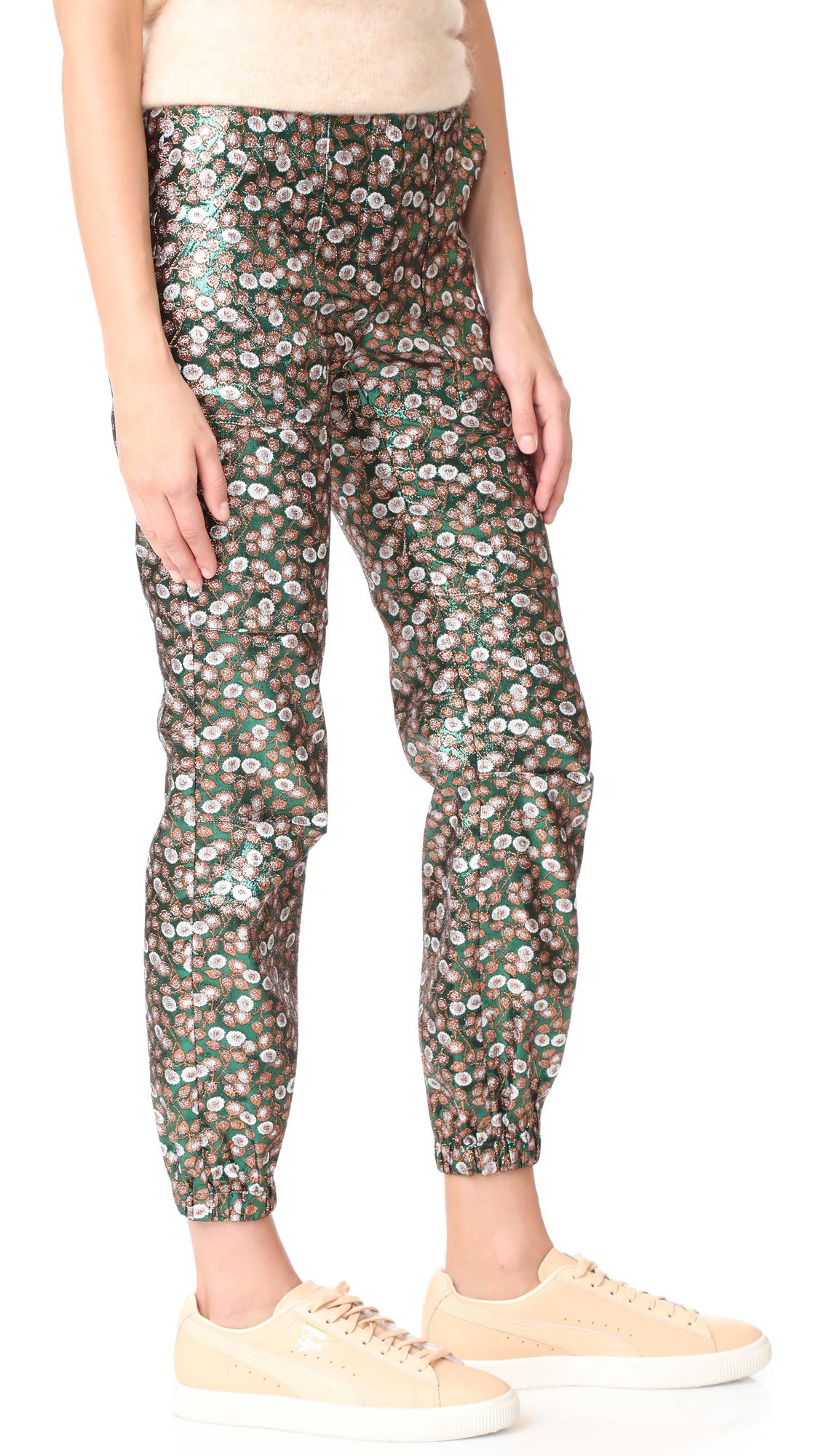 Lyst - Sea Lame Track Pants in Green