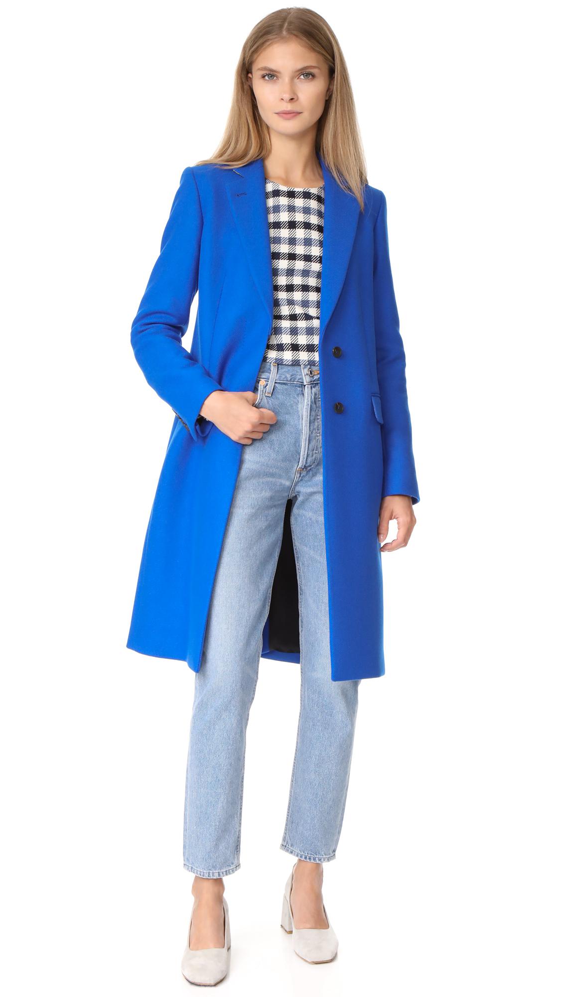 blue wool coats