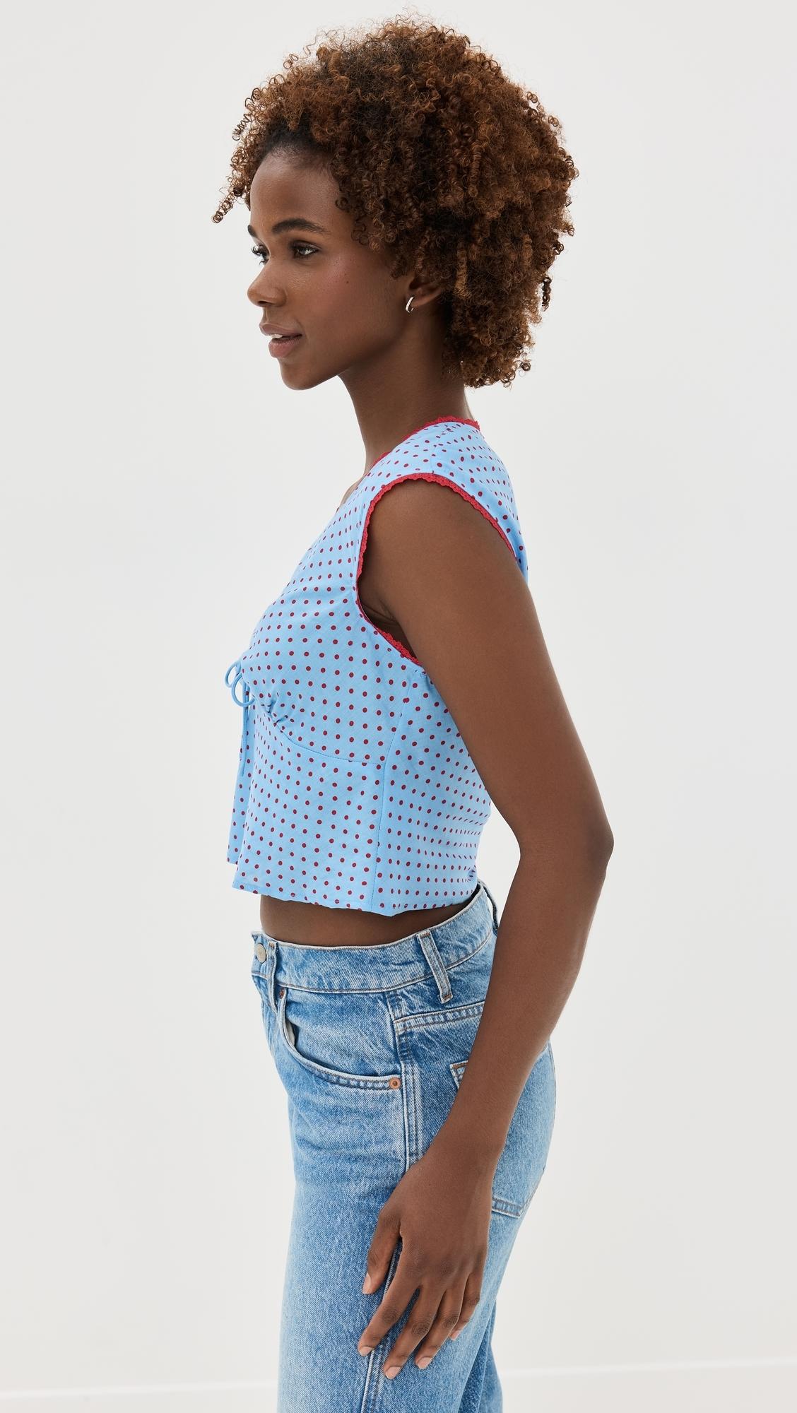 Reformation Cherry Top in Blue | Lyst