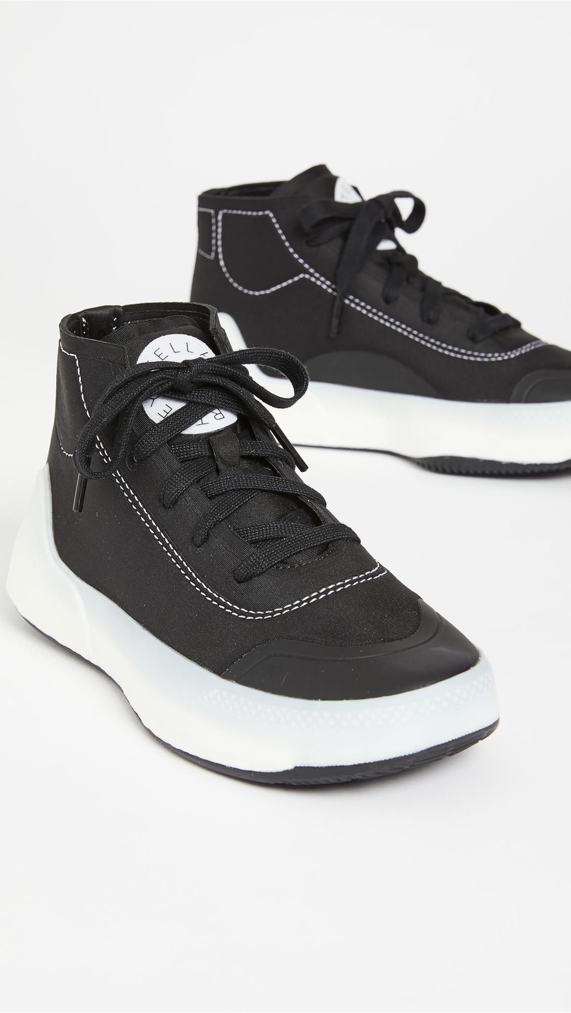 Adidas By Stella Mccartney Neoprene Asmc Treino Mid Sneakers In Black Lyst
